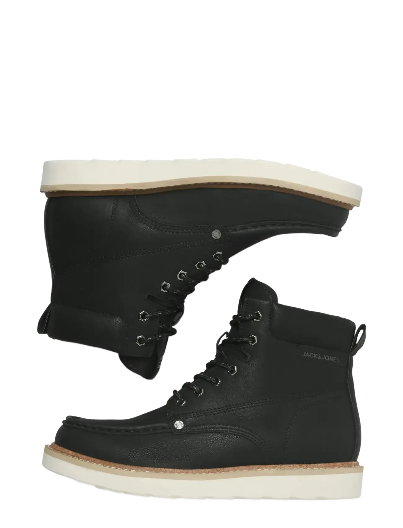 Jack & Jones - JFWARCHWAY PU MOC BOOT - schnürboots - anthracite - 3