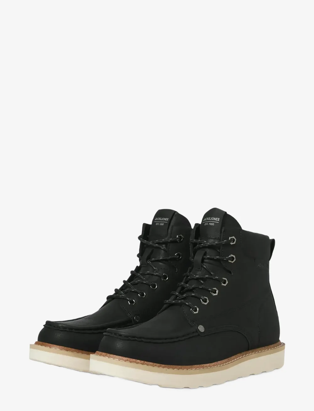 Jack & Jones - JFWARCHWAY PU MOC BOOT - schnürboots - anthracite - 3