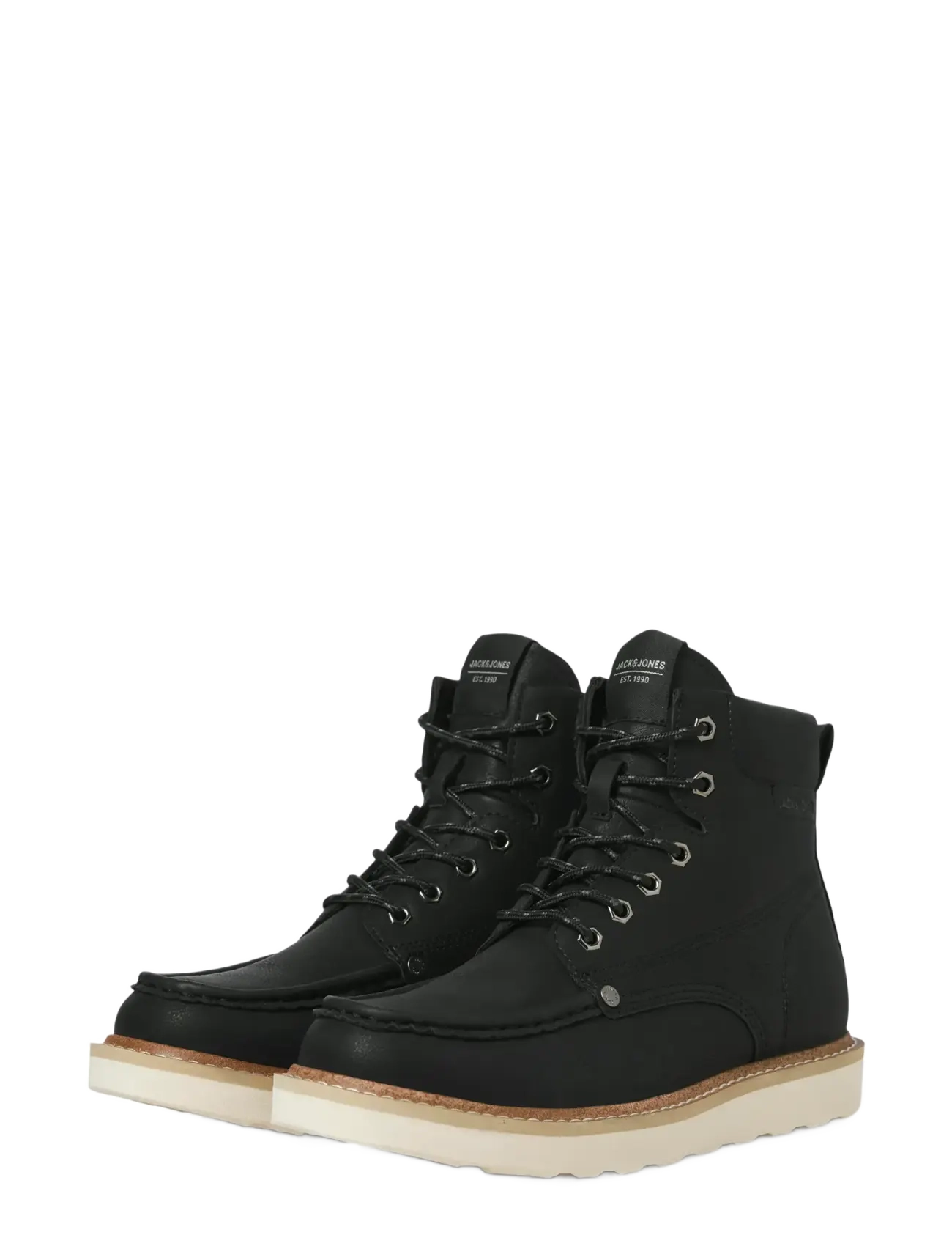 Jack & Jones - JFWARCHWAY PU MOC BOOT - schnürboots - anthracite - 4