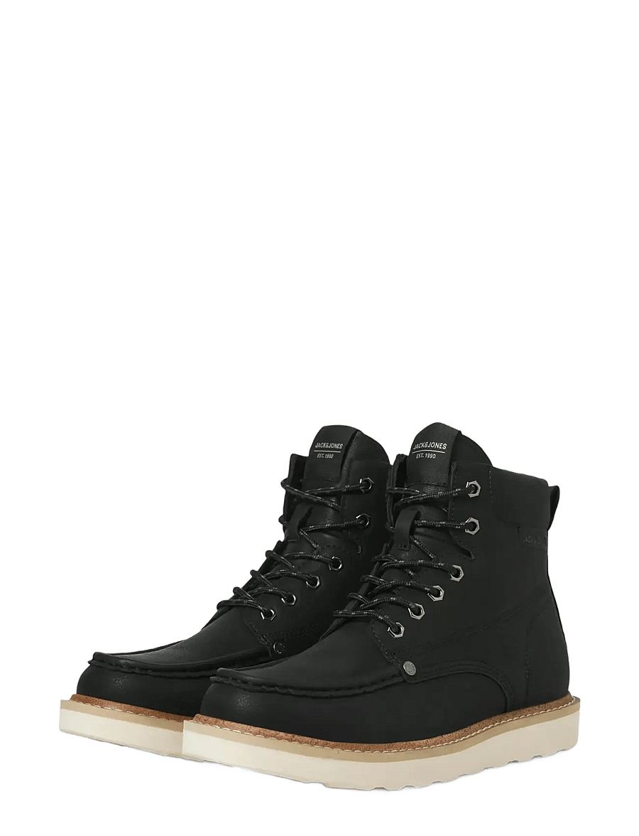 Jack & Jones - JFWARCHWAY PU MOC BOOT - schnürboots - anthracite - 4