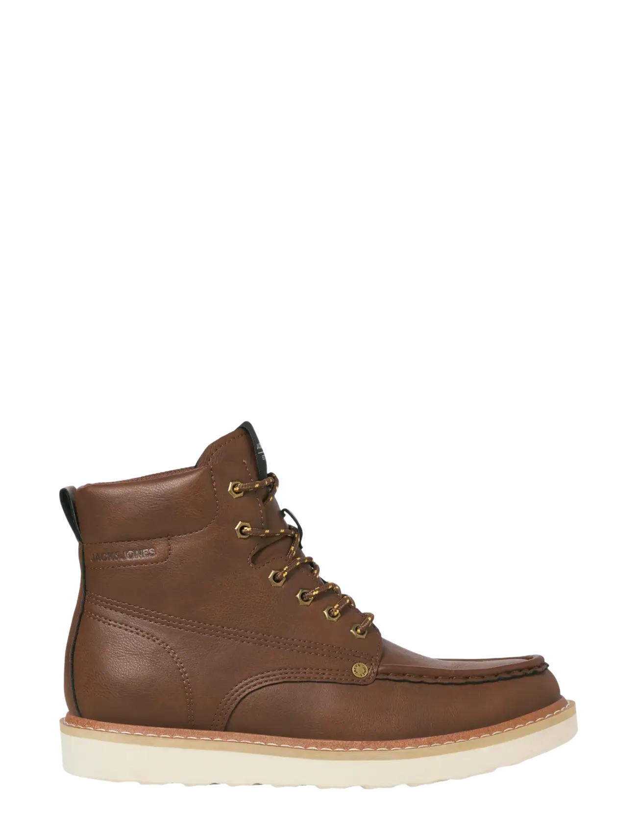 Jack & Jones JFWARCHWAY PU MOC BOOT - Schnürboots - COGNAC / brown