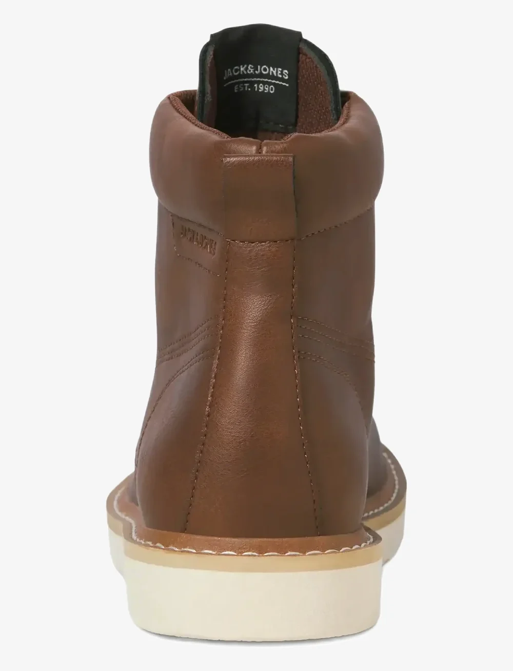 Jack & Jones - JFWARCHWAY PU MOC BOOT - støvler med snøre - cognac - 4