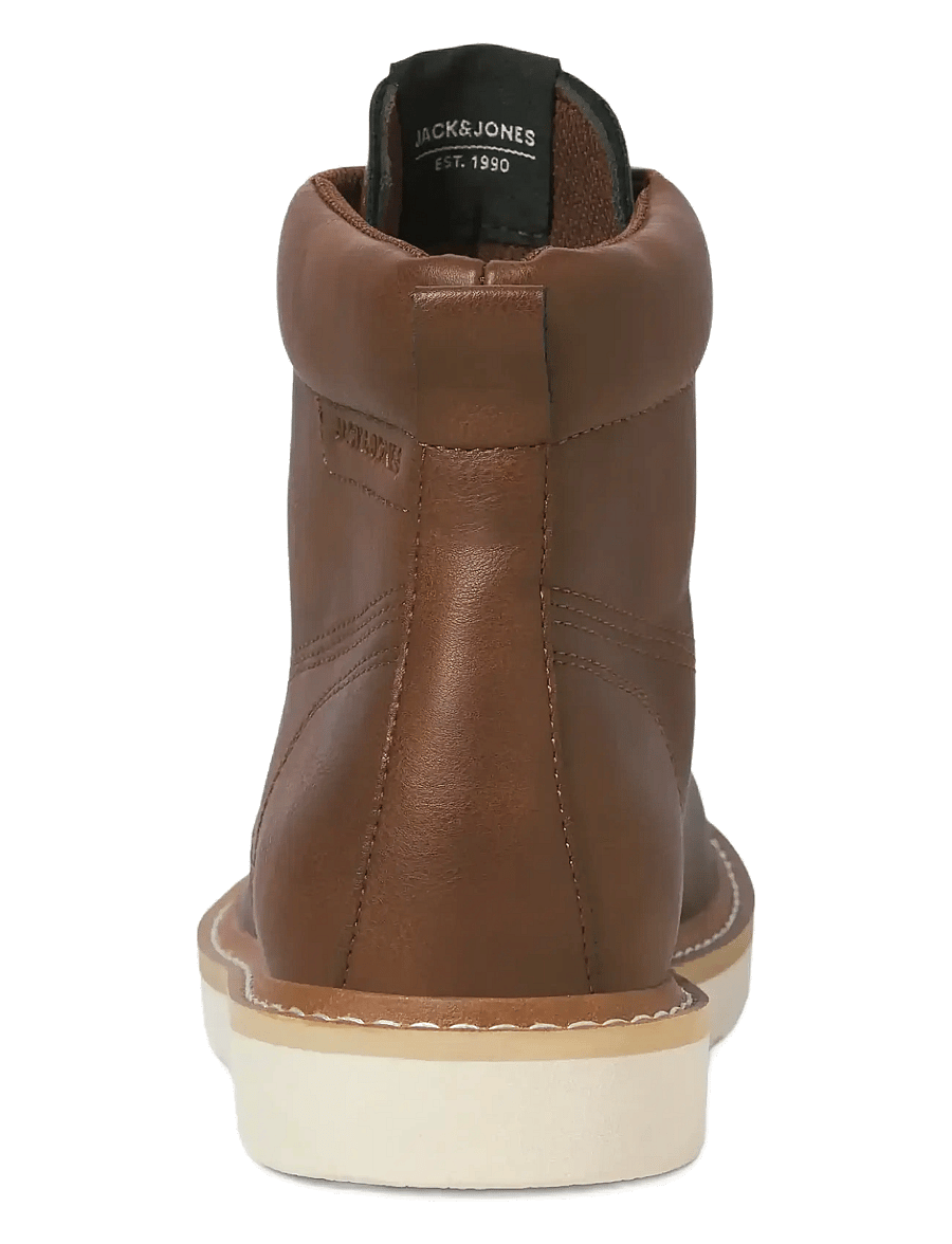 Jack & Jones - JFWARCHWAY PU MOC BOOT - schnürboots - cognac - 5