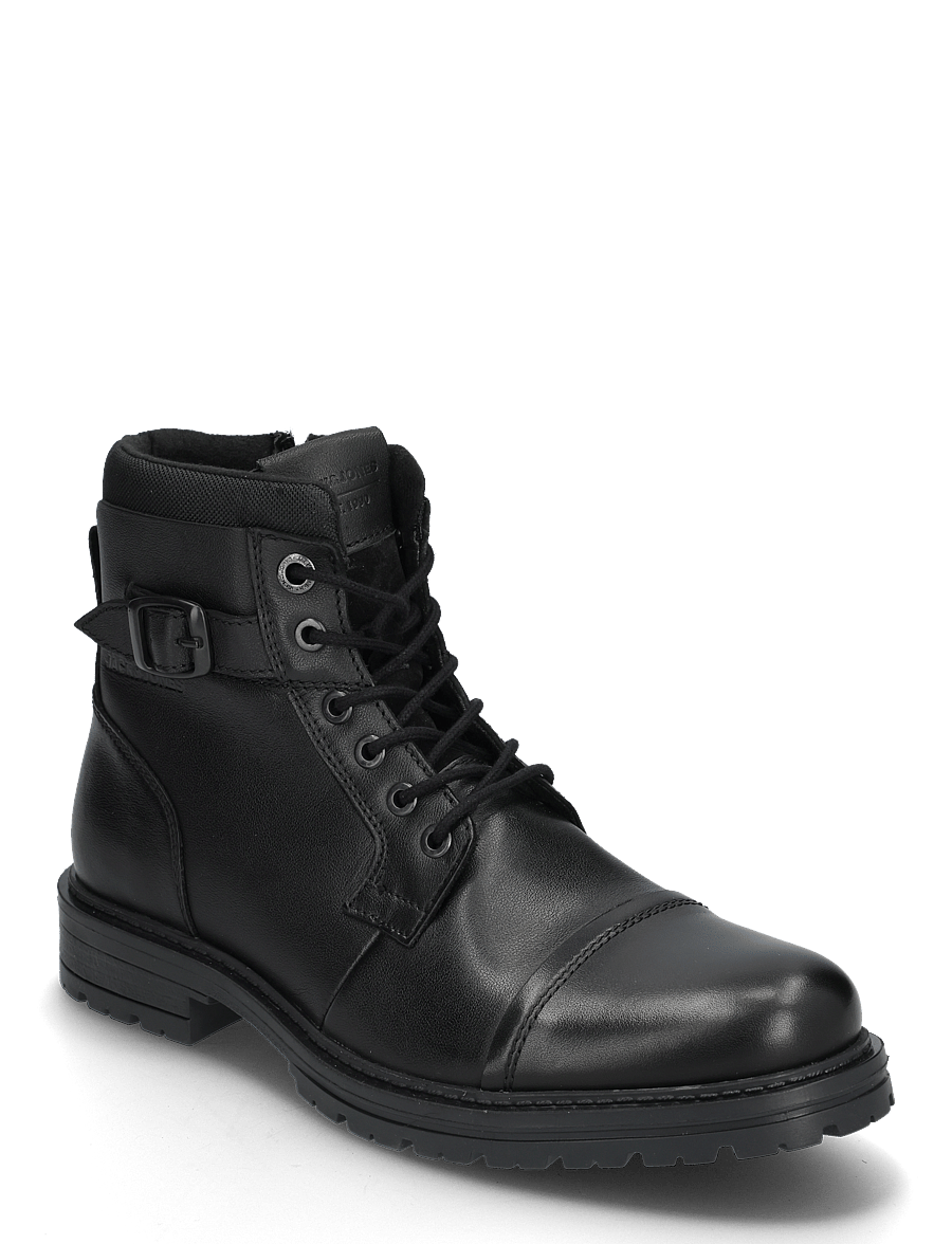Jack & Jones - JFWDEXTER LEATHER BOOT SN - støvler med snøre - anthracite - 1