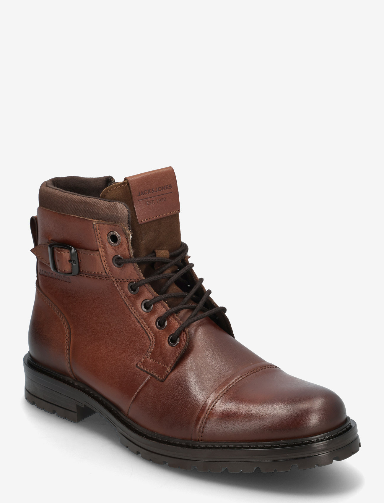 Jack & Jones - JFWDEXTER LEATHER BOOT SN - kängor med snörning - brown stone - 1