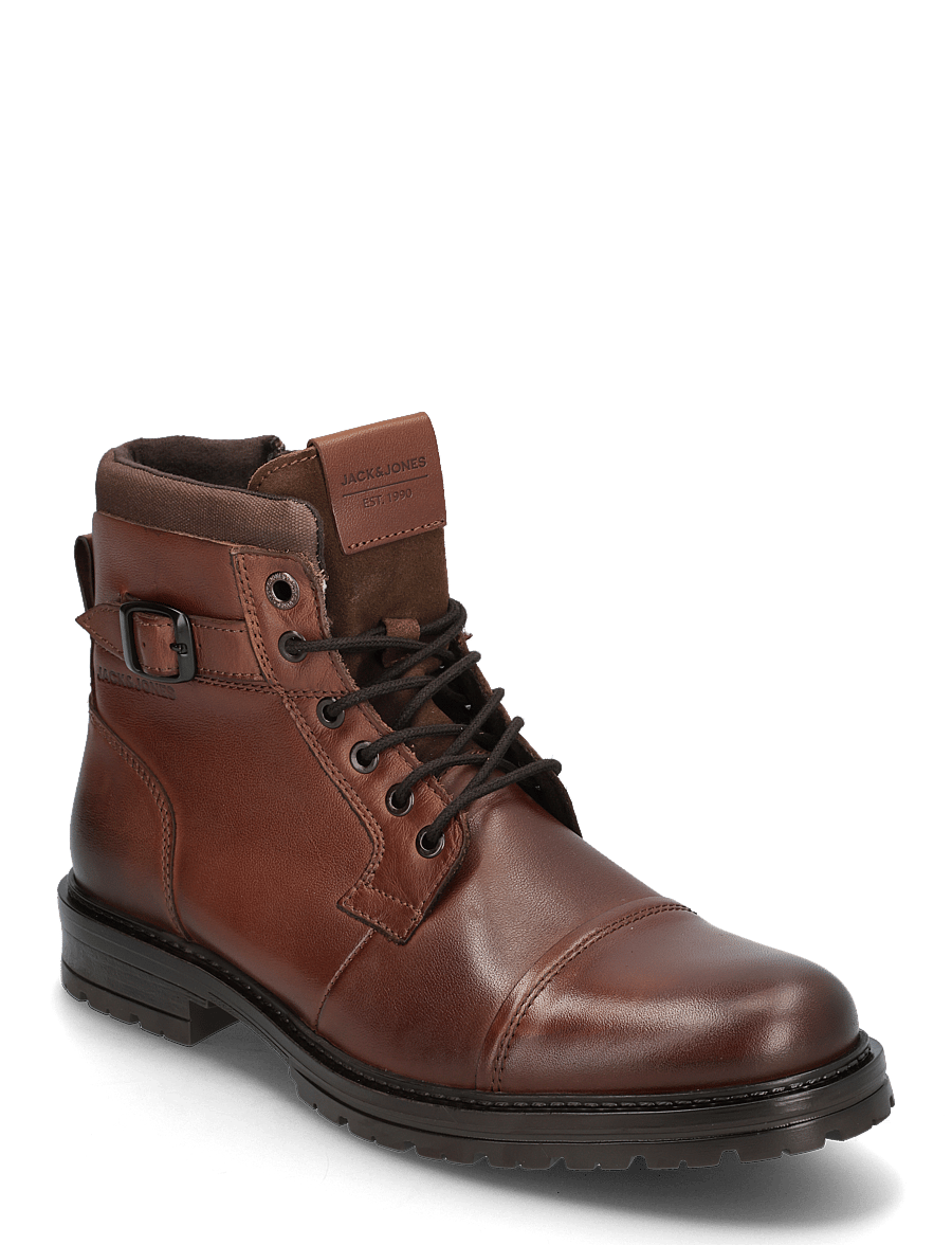 Jack & Jones - JFWDEXTER LEATHER BOOT SN - schnürstiefel - brown stone - 1