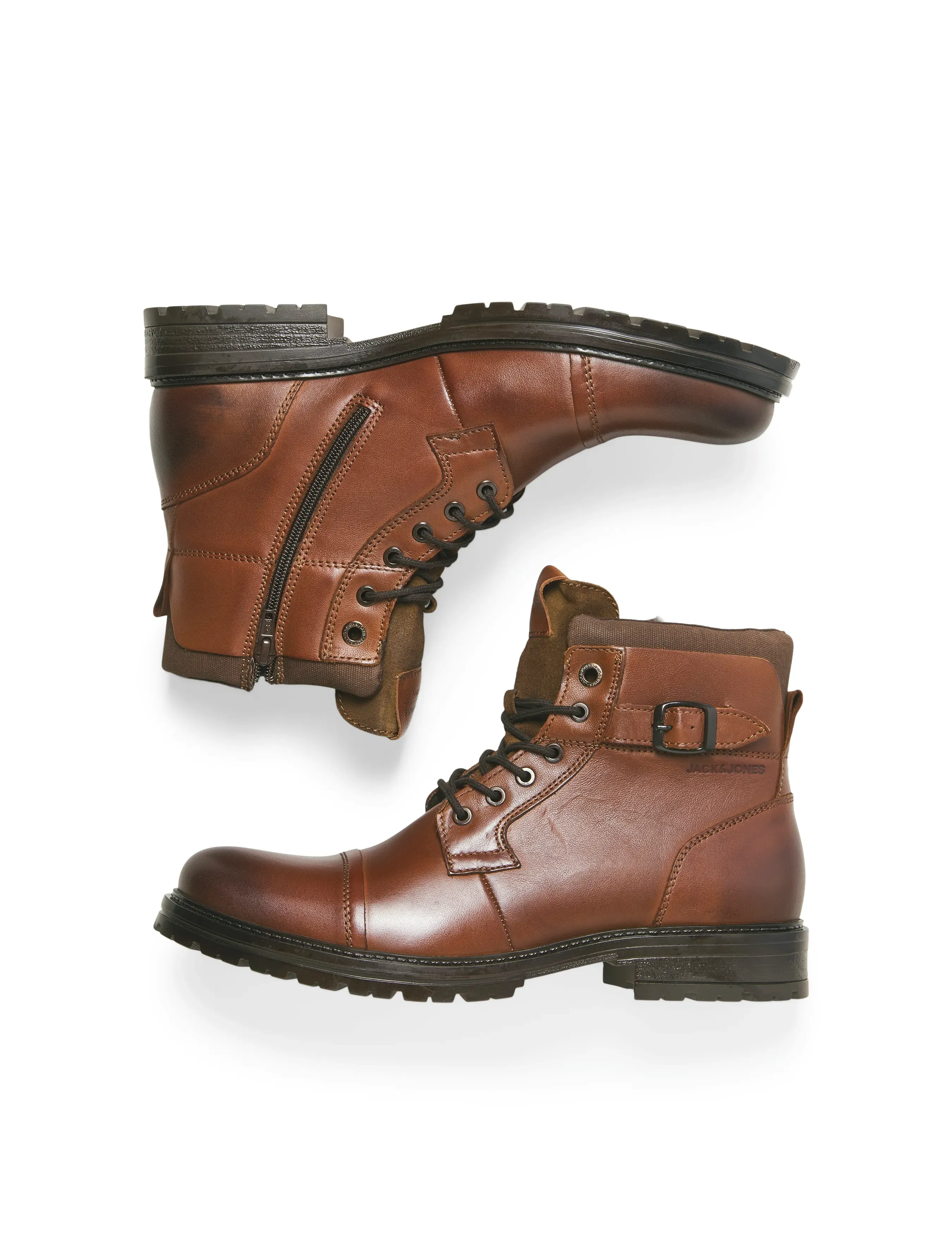 Jack & Jones JFWDEXTER LEATHER BOOT SN - Kollektionen - BROWN STONE / brown