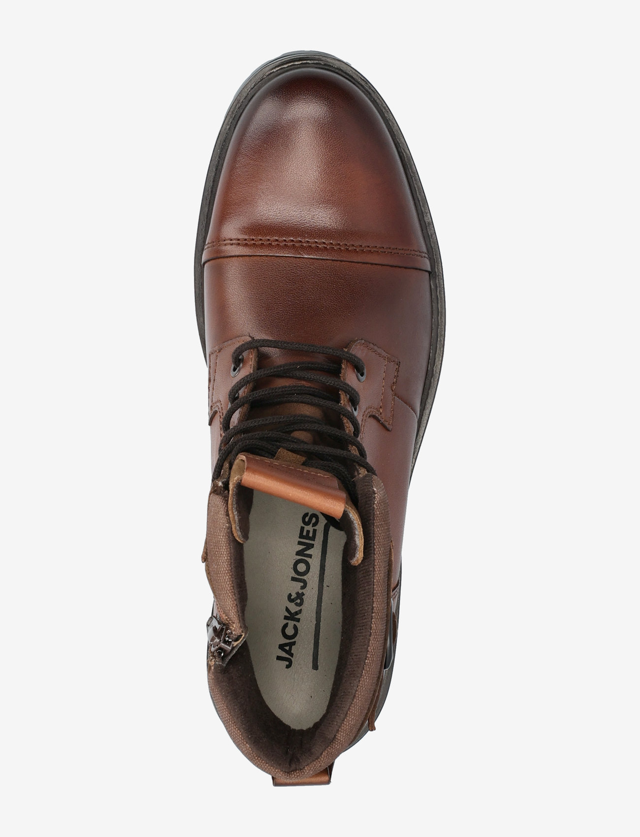 Jack & Jones - JFWDEXTER LEATHER BOOT SN - kängor med snörning - brown stone - 4