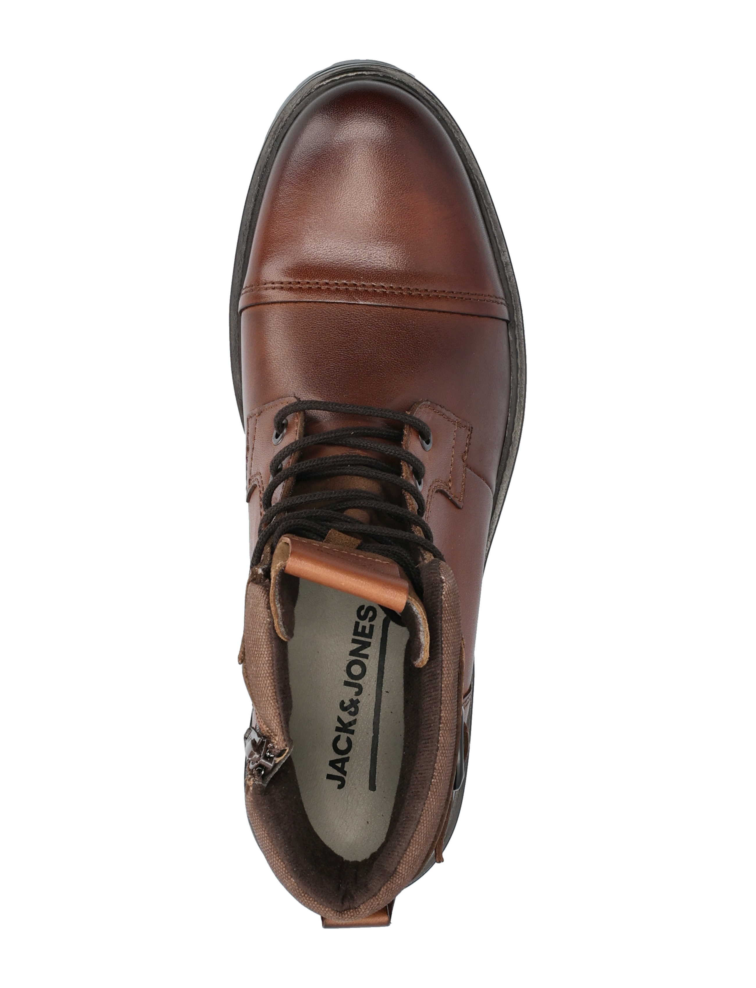 Jack & Jones - JFWDEXTER LEATHER BOOT SN - laced boots - brown stone - 4