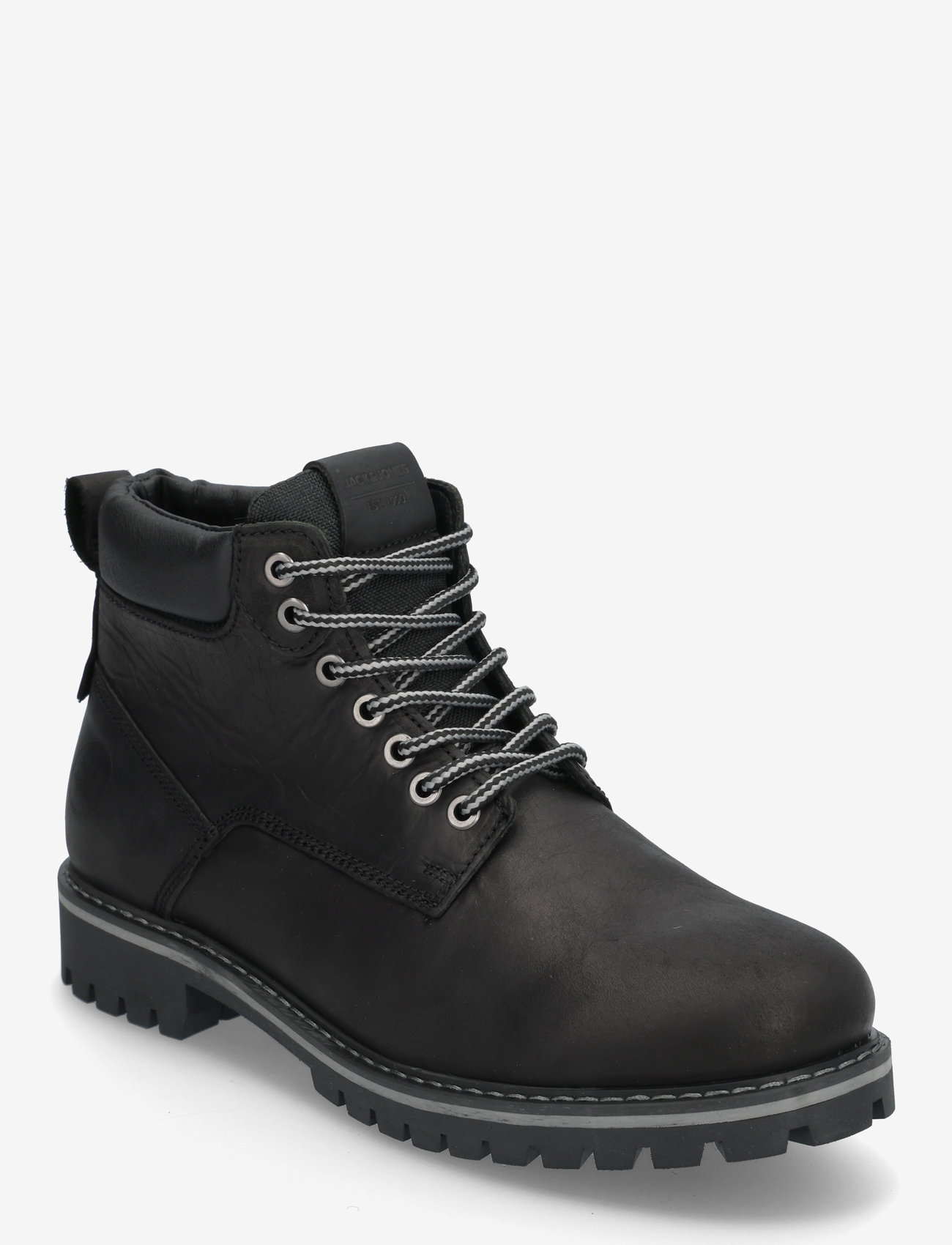 Jack & Jones - JFWQUEENSWAY LEATHER BOOT SN - paeltega saapad - anthracite - 1