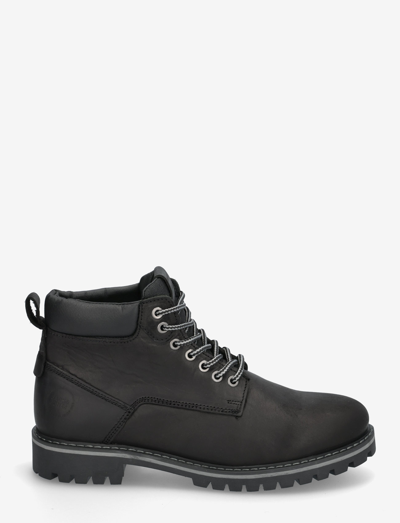 Jack & Jones - JFWQUEENSWAY LEATHER BOOT SN - paeltega saapad - anthracite - 2