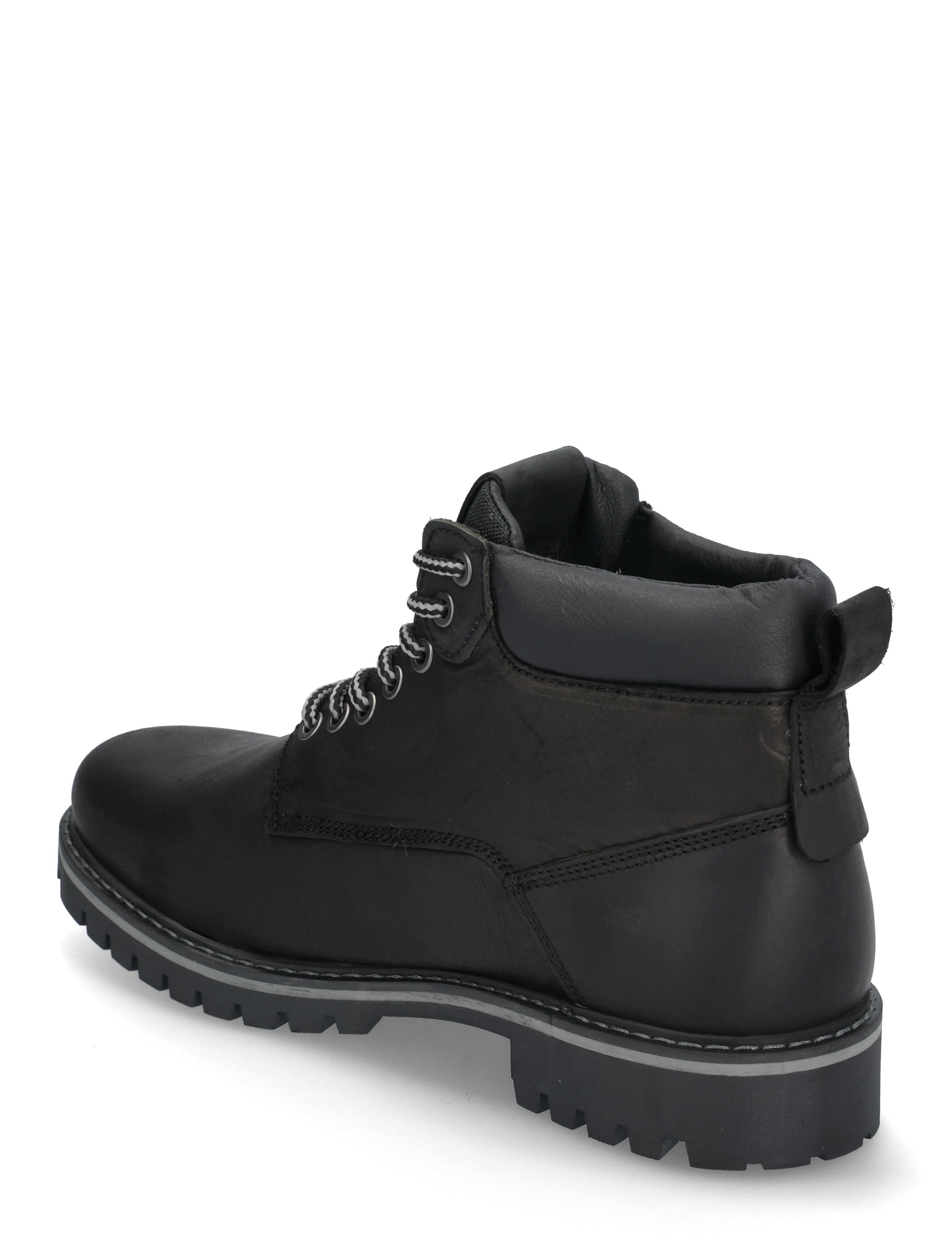 Jack & Jones - JFWQUEENSWAY LEATHER BOOT SN - støvler med snøre - anthracite - 3