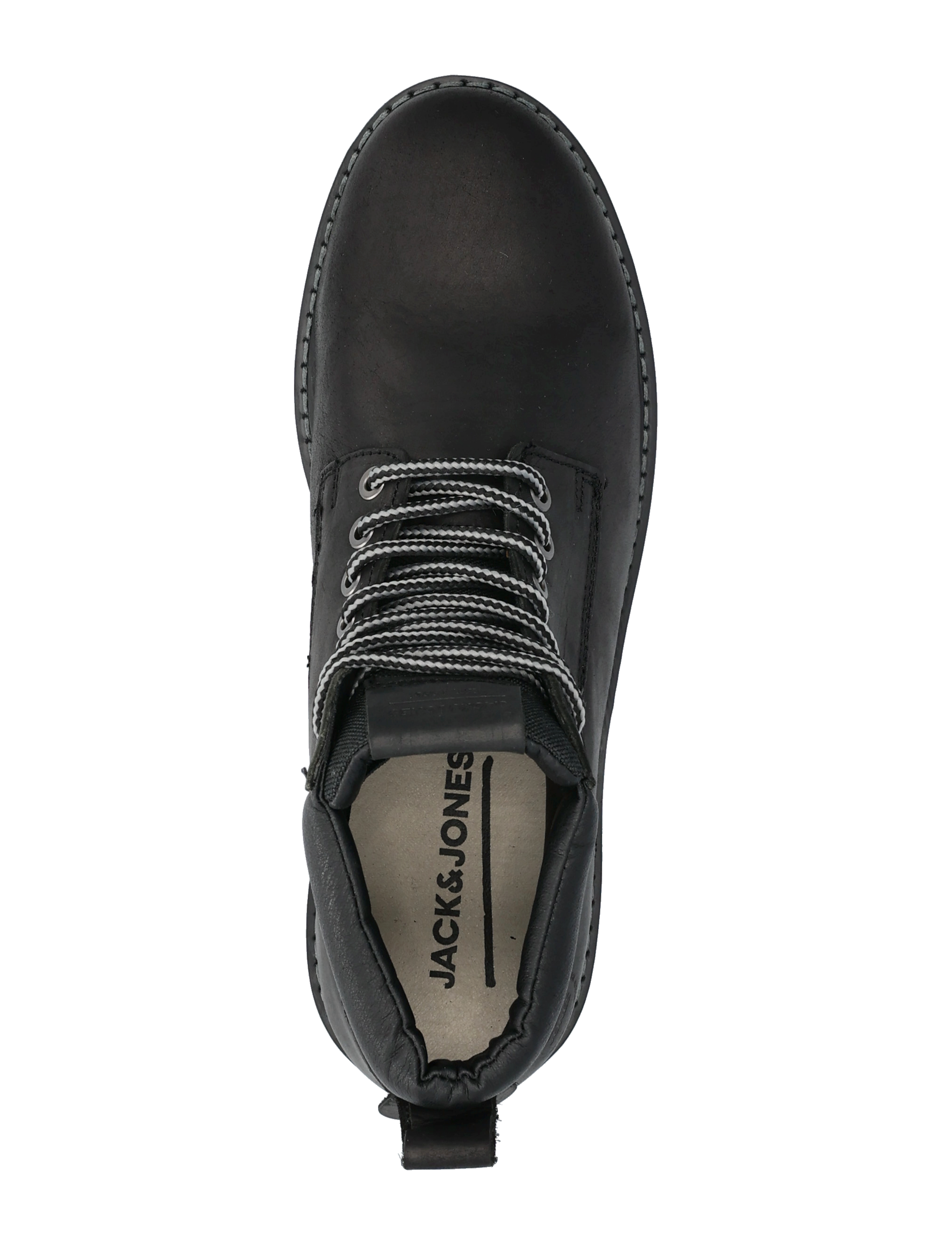 Jack & Jones - JFWQUEENSWAY LEATHER BOOT SN - støvler med snøre - anthracite - 4