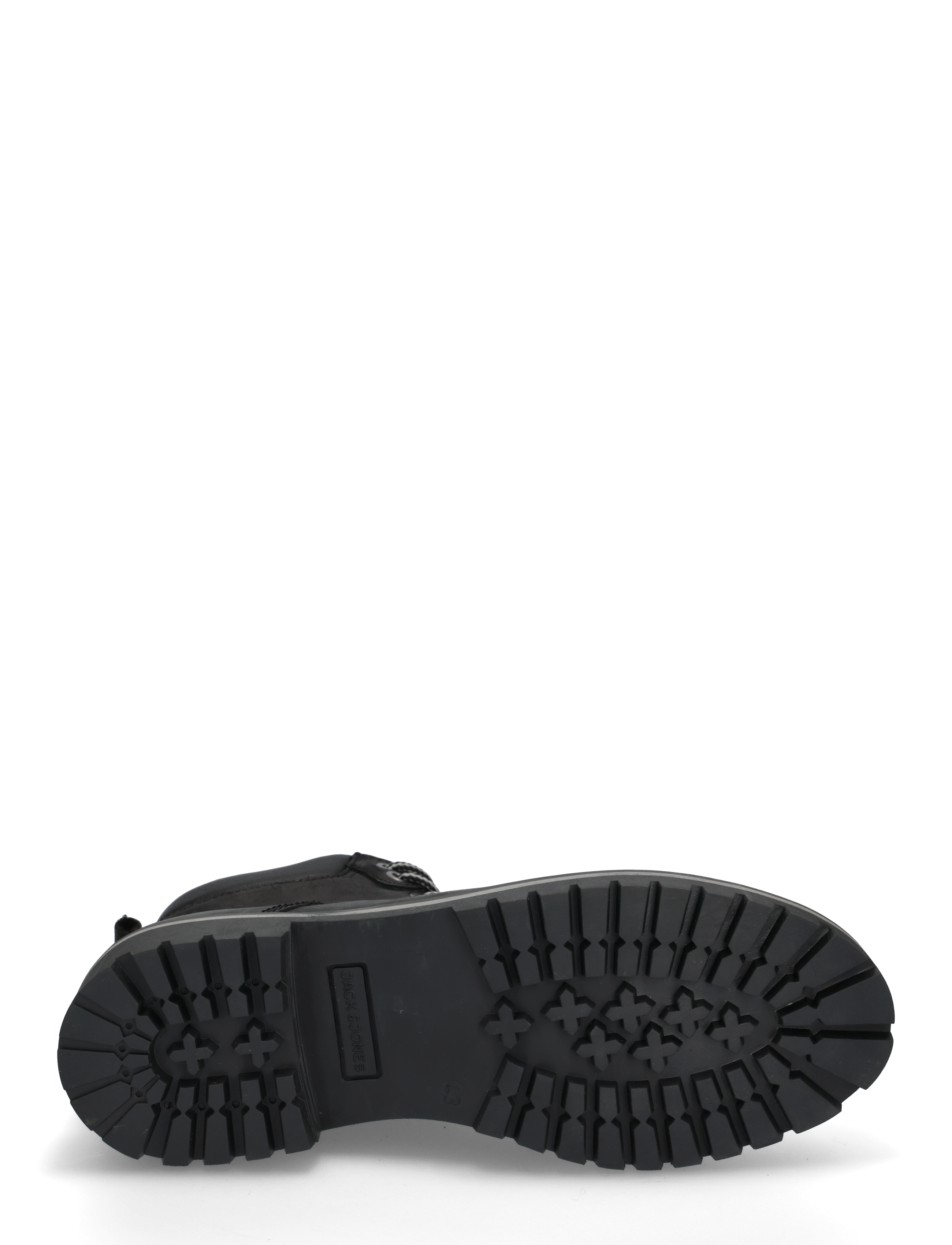 Jack & Jones - JFWQUEENSWAY LEATHER BOOT SN - støvler med snøre - anthracite - 5