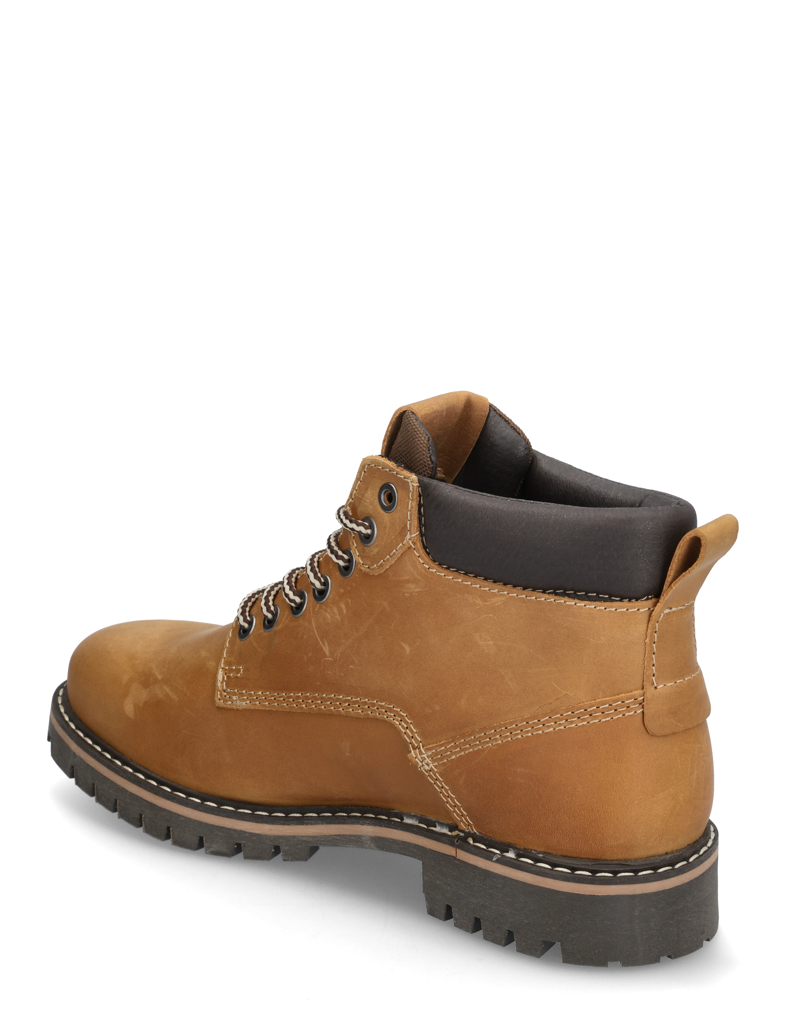 Jack & Jones - JFWQUEENSWAY LEATHER BOOT SN - laced boots - honey - 3