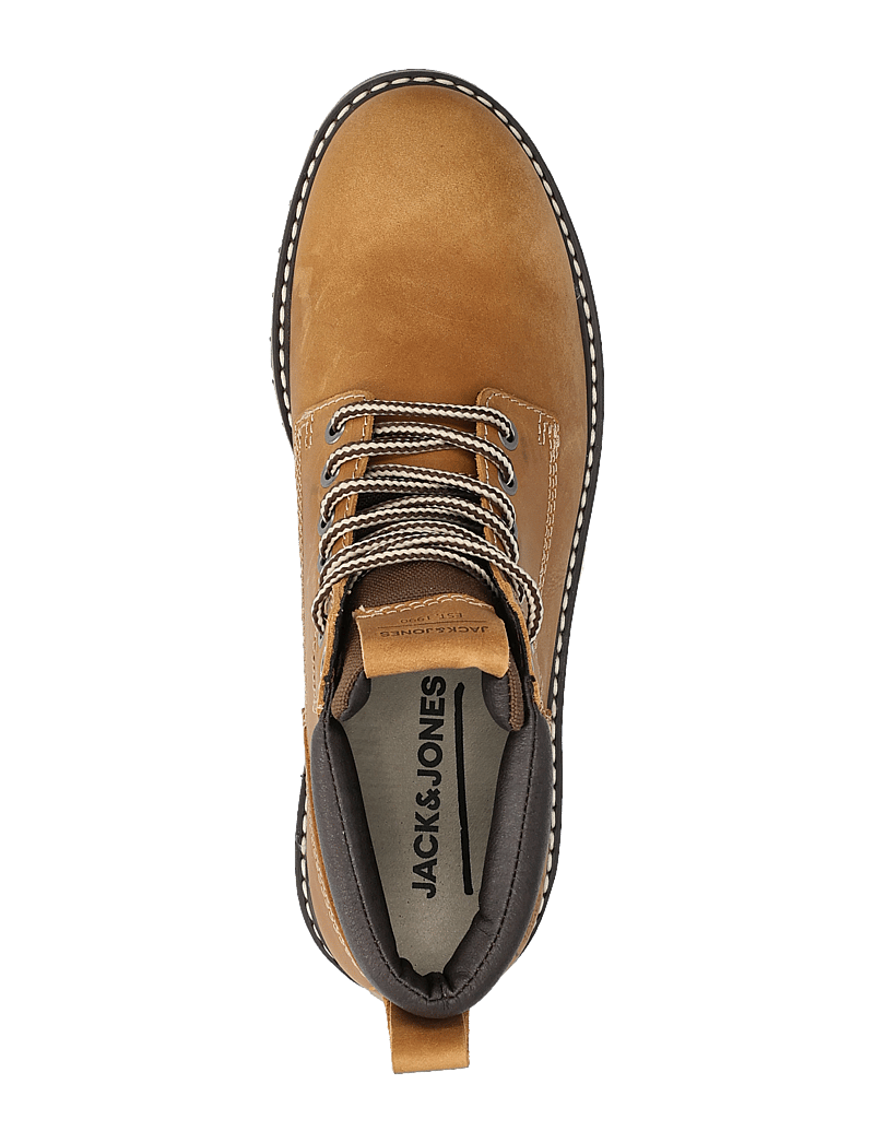 Jack & Jones - JFWQUEENSWAY LEATHER BOOT SN - schnürboots - honey - 4