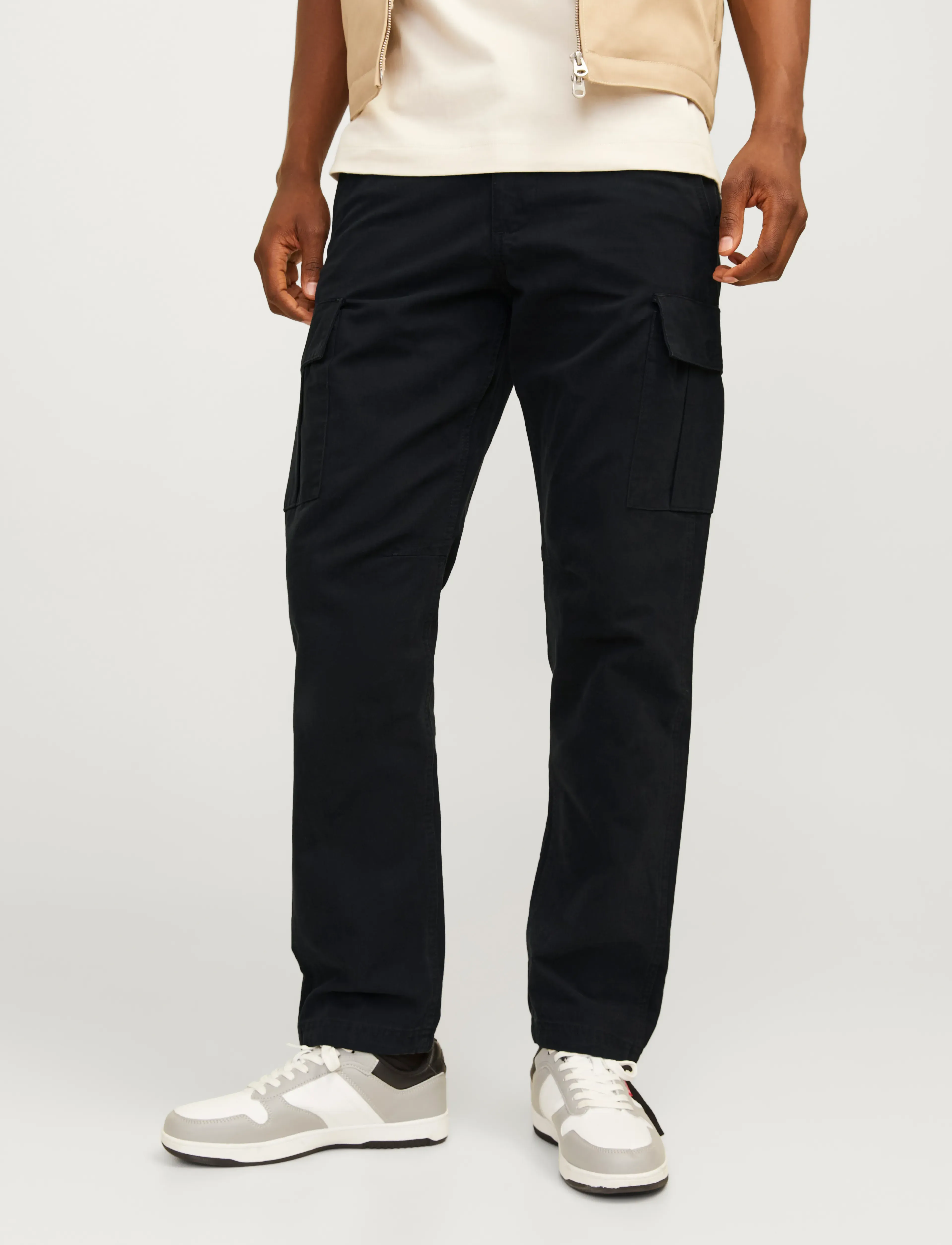 Jack & Jones Jpstkane Barkley Cargo Pant Noos, 30 x 30, Trousers, Schwarz - Pants, Männerswear