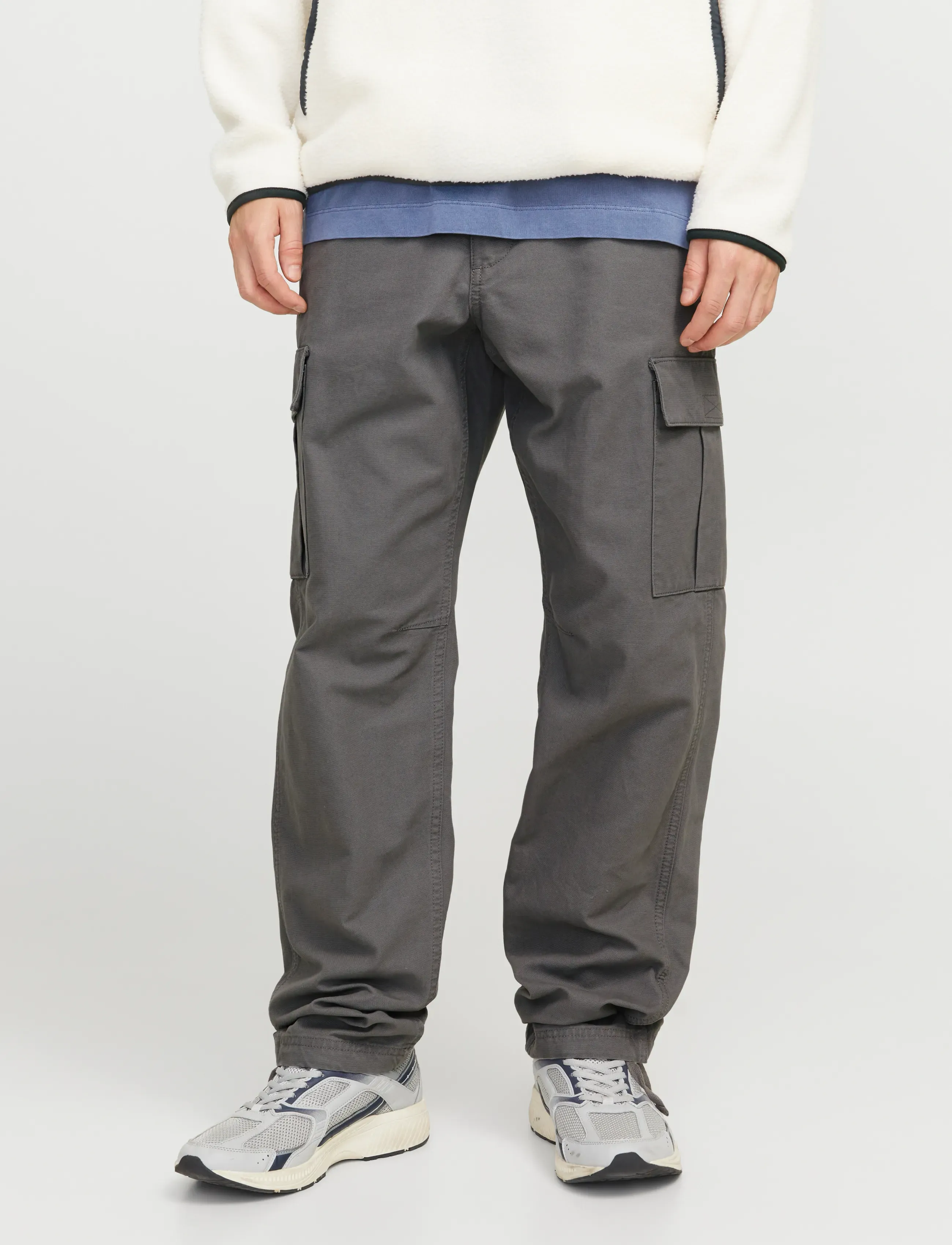 Jack & Jones Jpstkane Barkley Cargo Pant Noos, Mænd, Cargo Bukser, Grå, Str: 28 x 30
