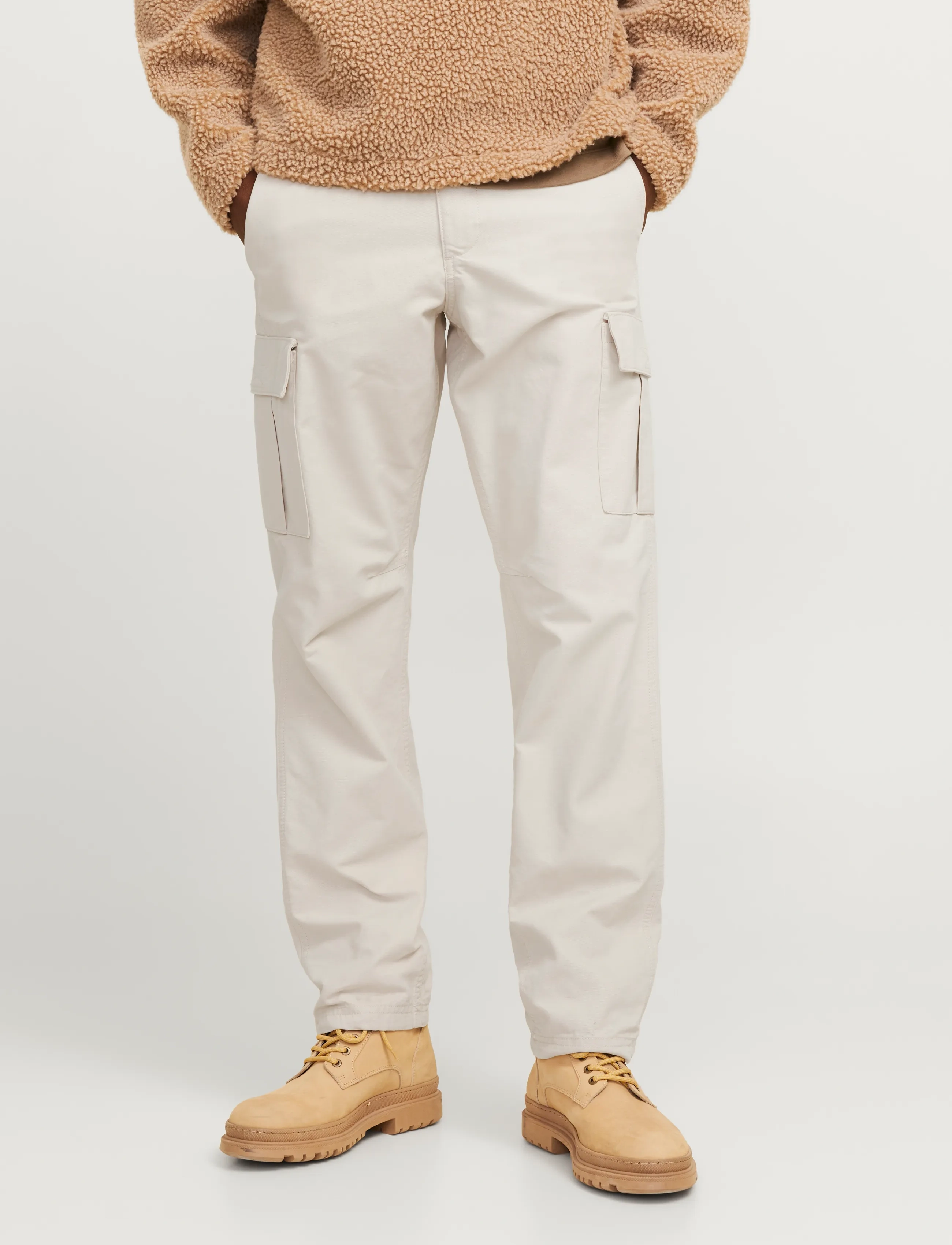 Jack & Jones JPSTKANE BARKLEY CARGO PANT NOOS - Püksid - MOONBEAM / grey