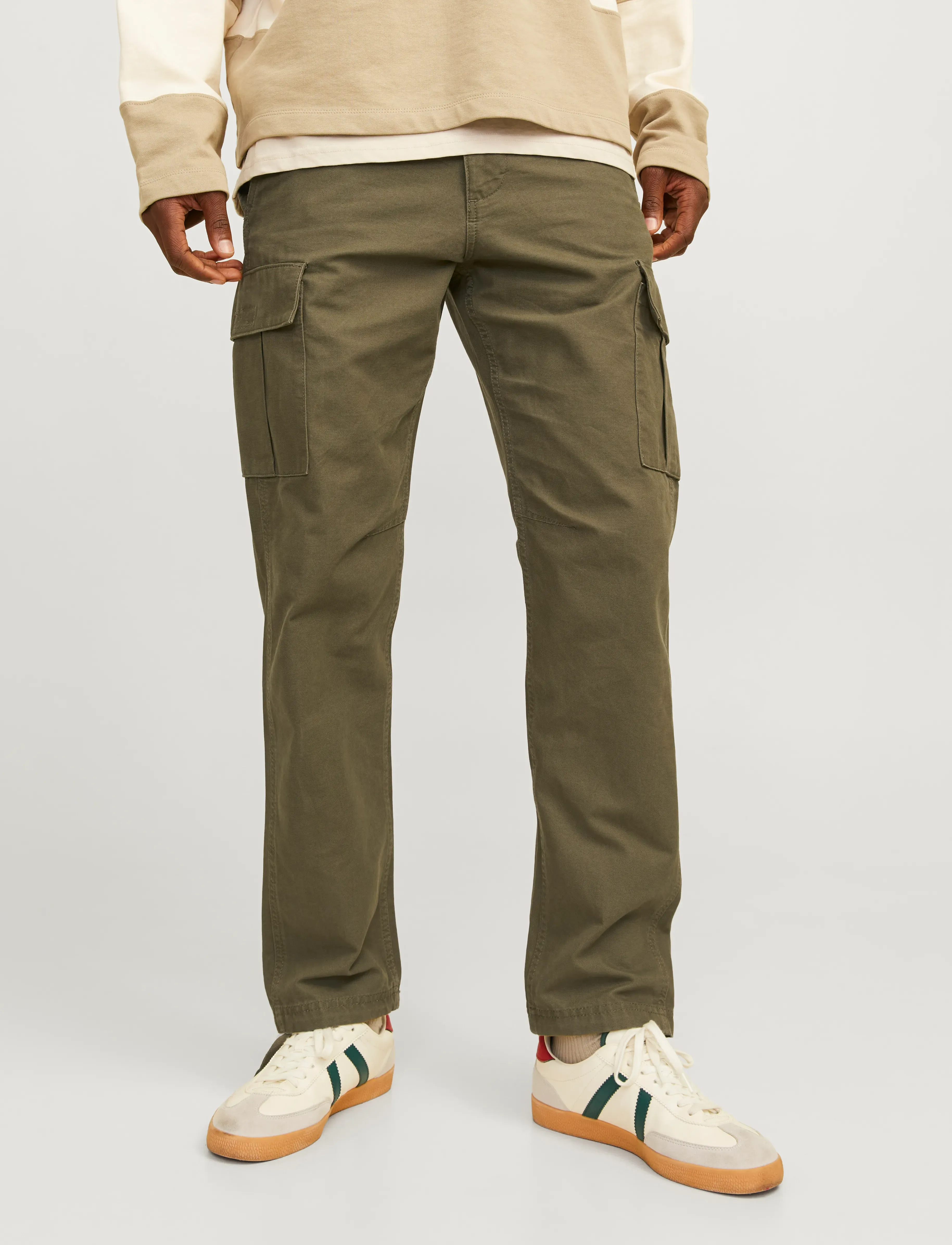 Jack & Jones JPSTKANE BARKLEY CARGO PANT NOOS - Püksid - OLIVE NIGHT / khaki/green