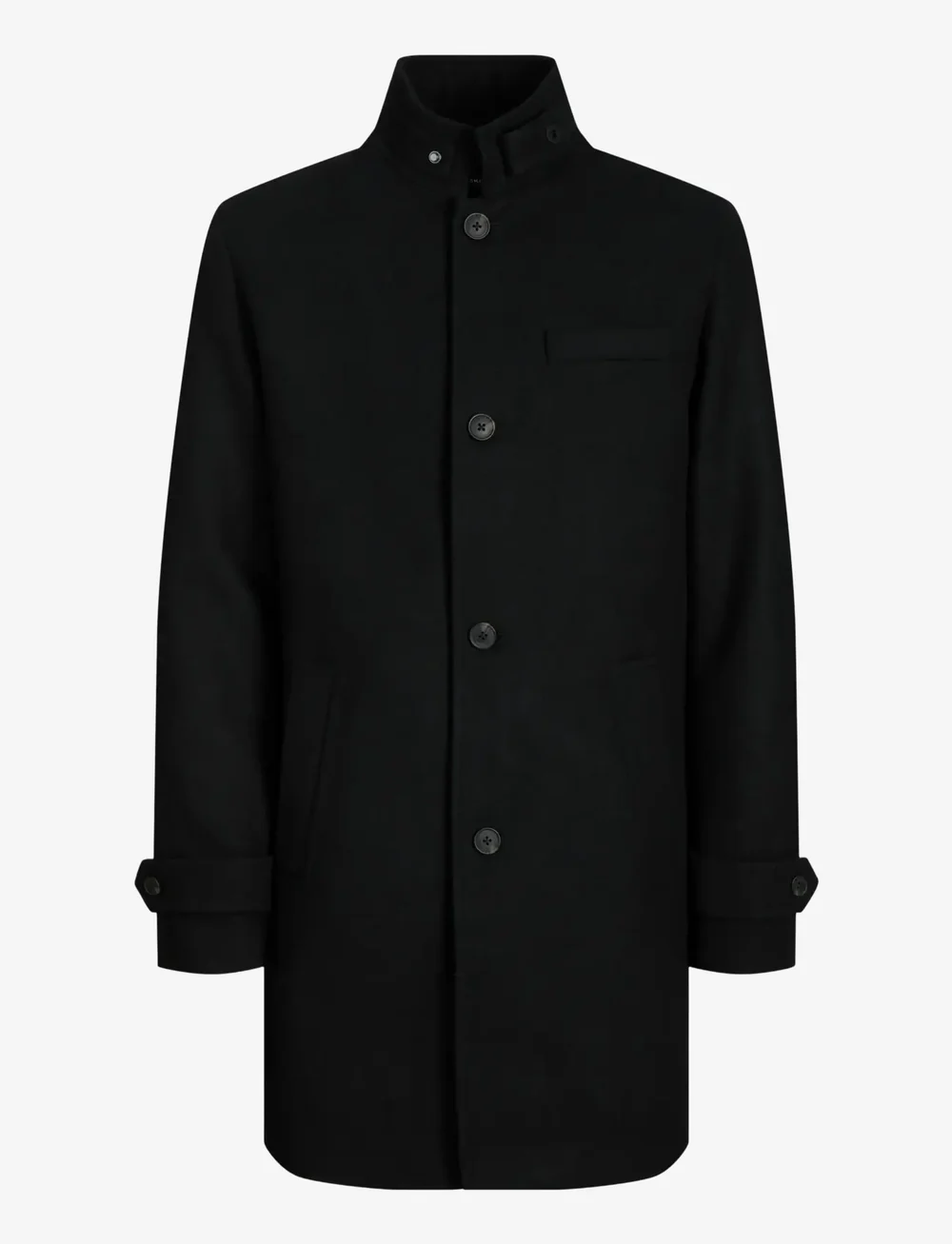Jack & Jones - JJEMELTON WOOL BLEND COAT SN - uldfrakker - black - 1