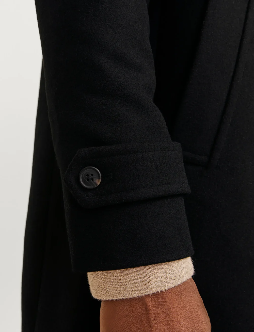 Jack & Jones - JJEMELTON WOOL BLEND COAT SN - uldfrakker - black - 3