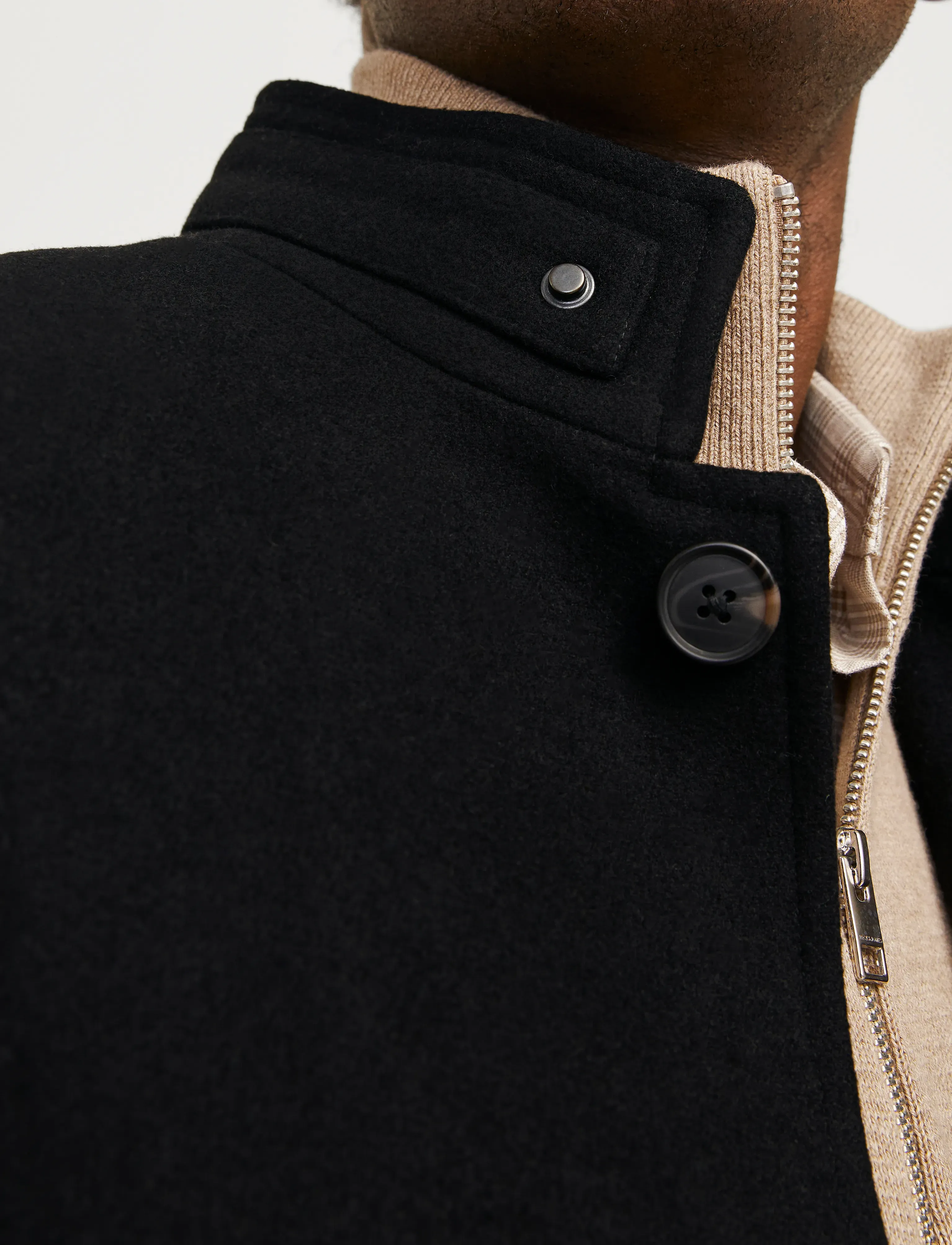 Jack & Jones - JJEMELTON WOOL BLEND COAT SN - wollmäntel - black - 5