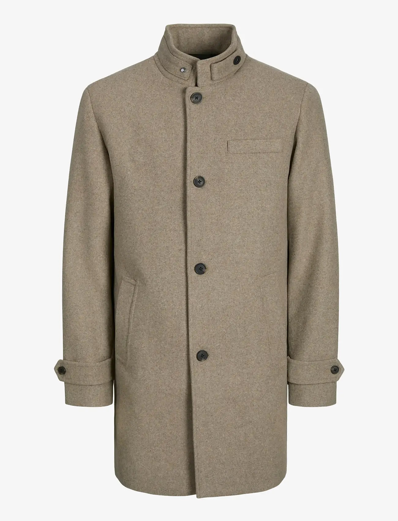 Jack & Jones - JJEMELTON WOOL BLEND COAT SN - vinterjakker - greige - 1