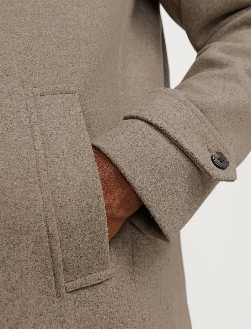 Jack & Jones - JJEMELTON WOOL BLEND COAT SN - vinterjakker - greige - 5