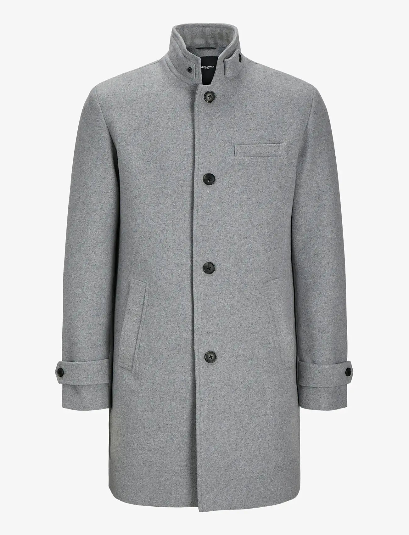 Jack & Jones - JJEMELTON WOOL BLEND COAT SN - winterjacken - light grey melange - 1
