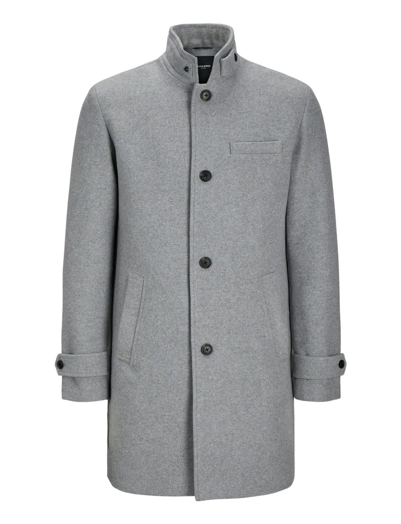 Jack & Jones JJEMELTON WOOL COAT SN - Clothing - LIGHT GREY MELANGE / grey