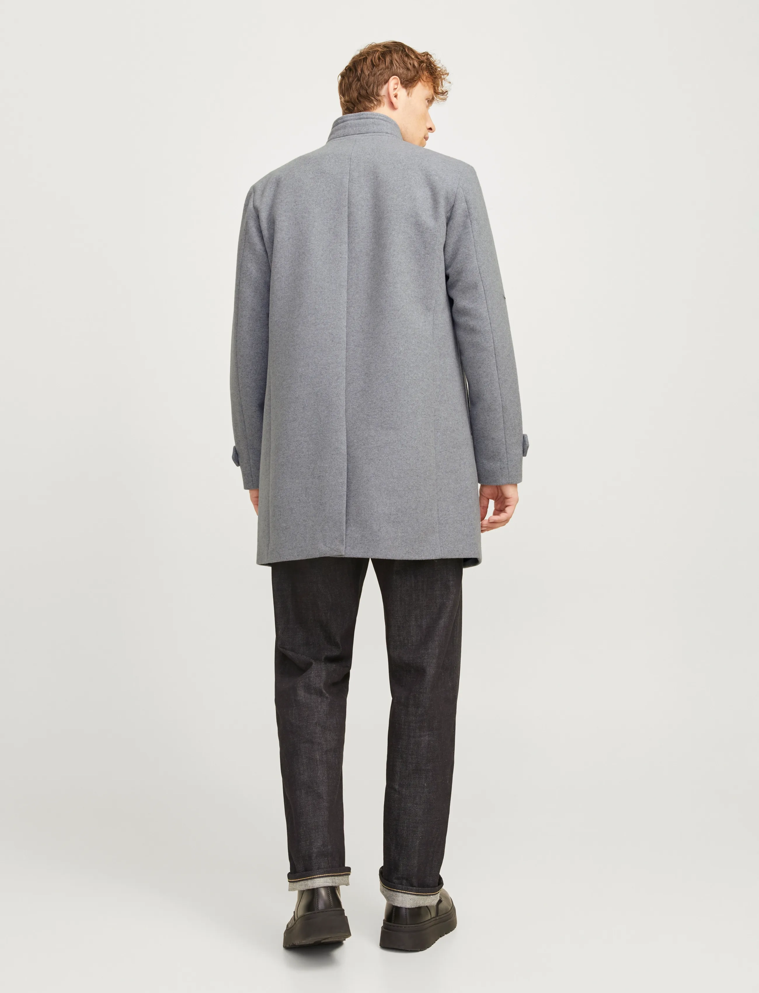 Jack & Jones - JJEMELTON WOOL BLEND COAT SN - wool coats - light grey melange - 3