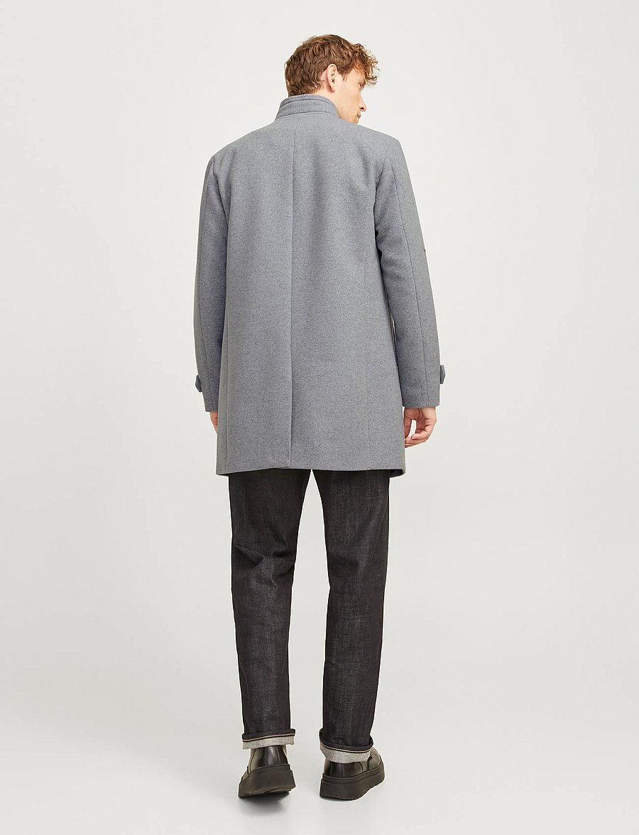 Jack & Jones - JJEMELTON WOOL BLEND COAT SN - wollmäntel - light grey melange - 3