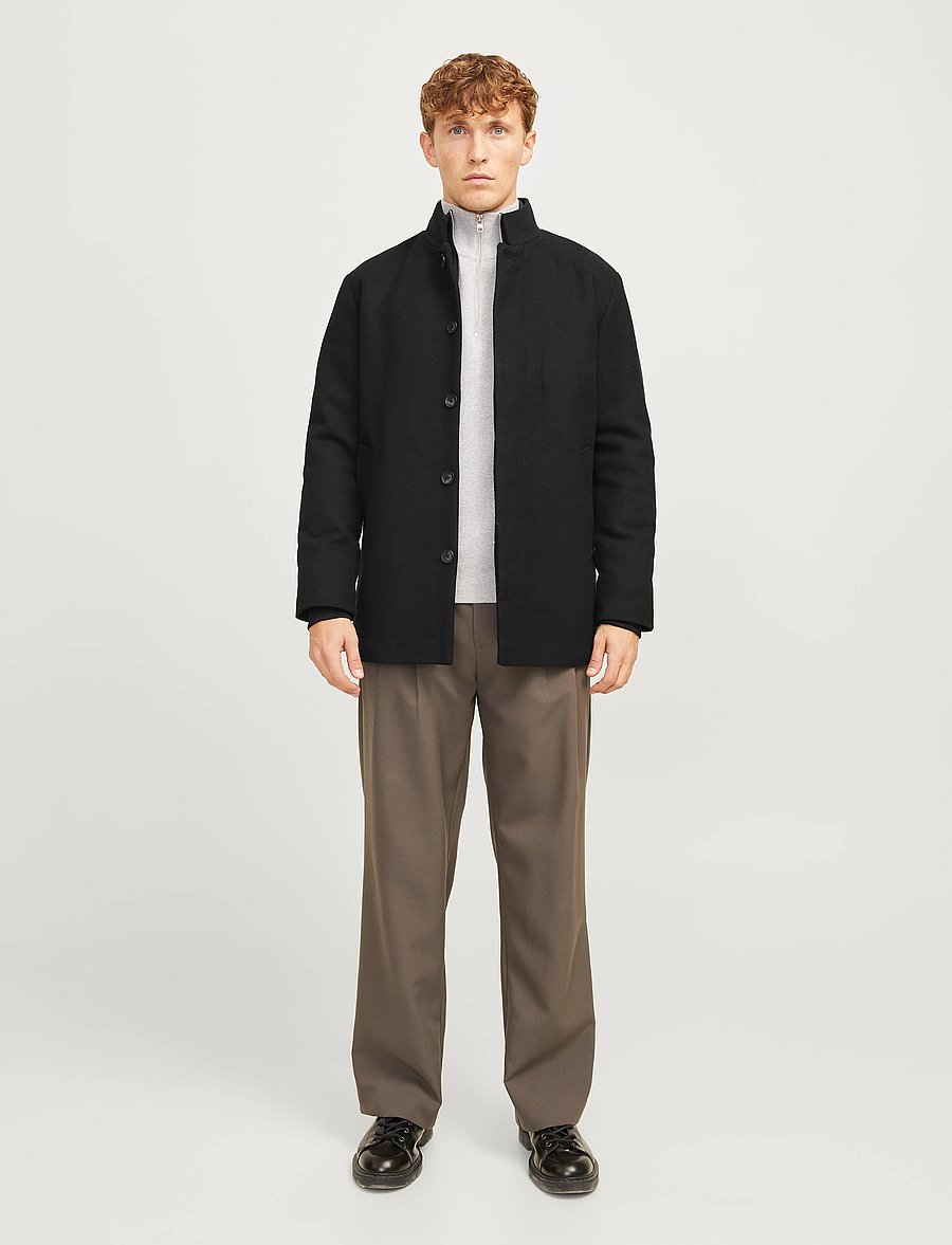 Jack & Jones - JJEHARRISON WOOL BLEND JACKET SN - jacken - black - 5