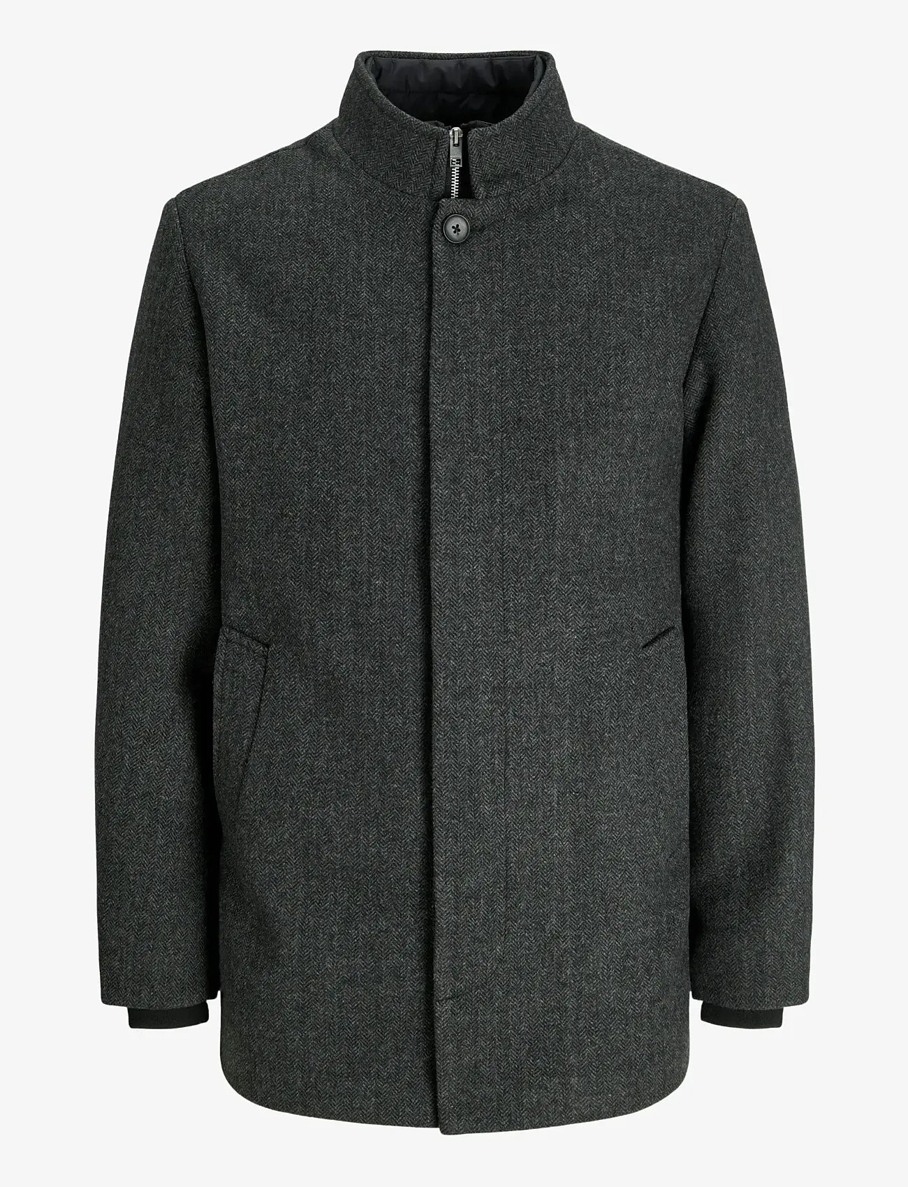 Jack & Jones - JJEHARRISON WOOL BLEND JACKET SN - herbstjacken - dark grey melange - 0