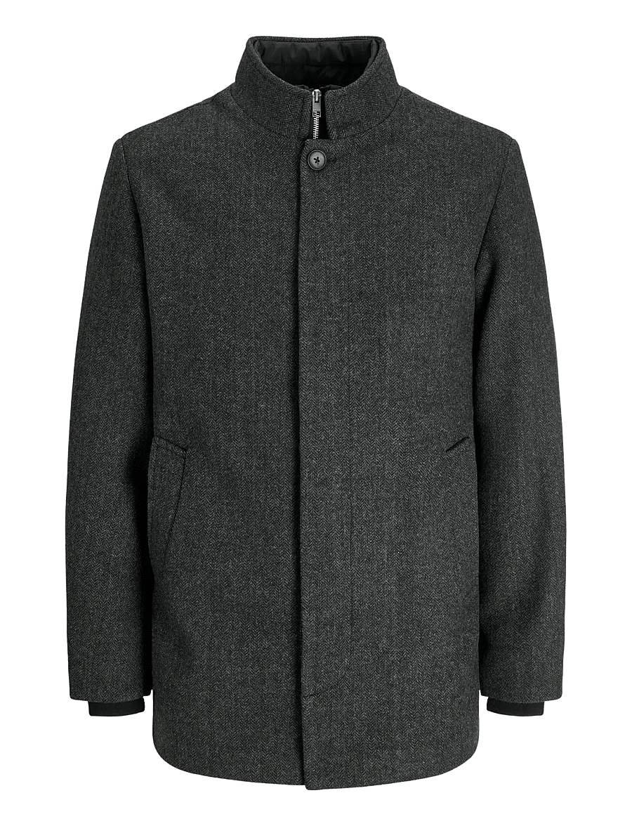 Jack & Jones - JJEHARRISON WOOL BLEND JACKET SN - jacken - dark grey melange - 1