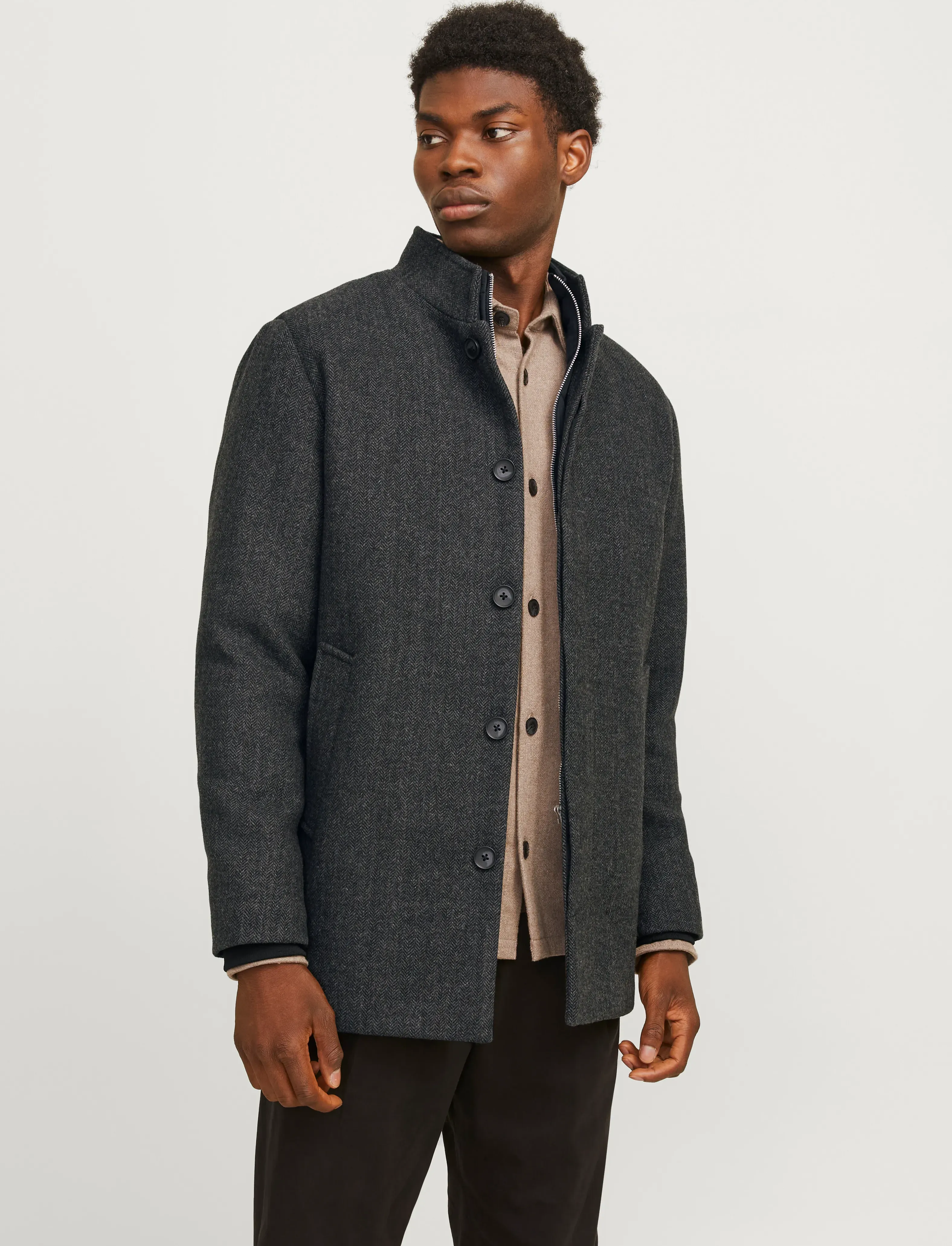 Jack & Jones Jjeharrison Wool Blend Jacket Sn, XXL, Grey, Jakker > Uldjakker, Herre