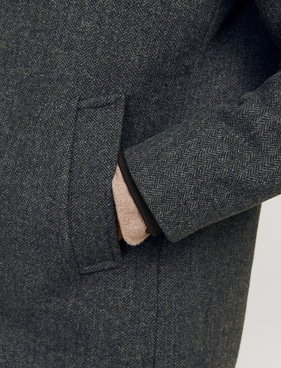 Jack & Jones - JJEHARRISON WOOL BLEND JACKET SN - jacken - dark grey melange - 5