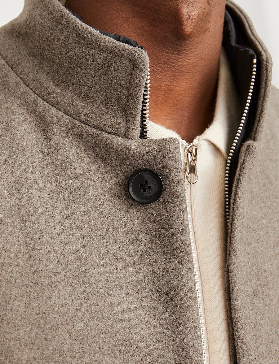 Jack & Jones - JJEHARRISON WOOL BLEND JACKET SN - jacken - greige - 4