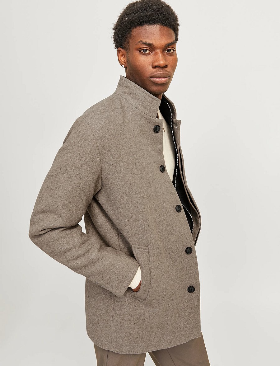 Jack & Jones - JJEHARRISON WOOL BLEND JACKET SN - jacken - greige - 5