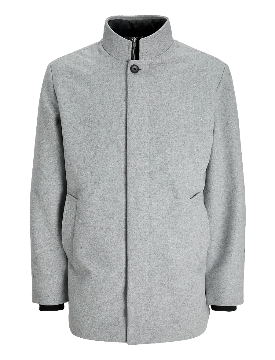 Jack & Jones - JJEHARRISON WOOL BLEND JACKET SN - jacken - light grey melange - 1