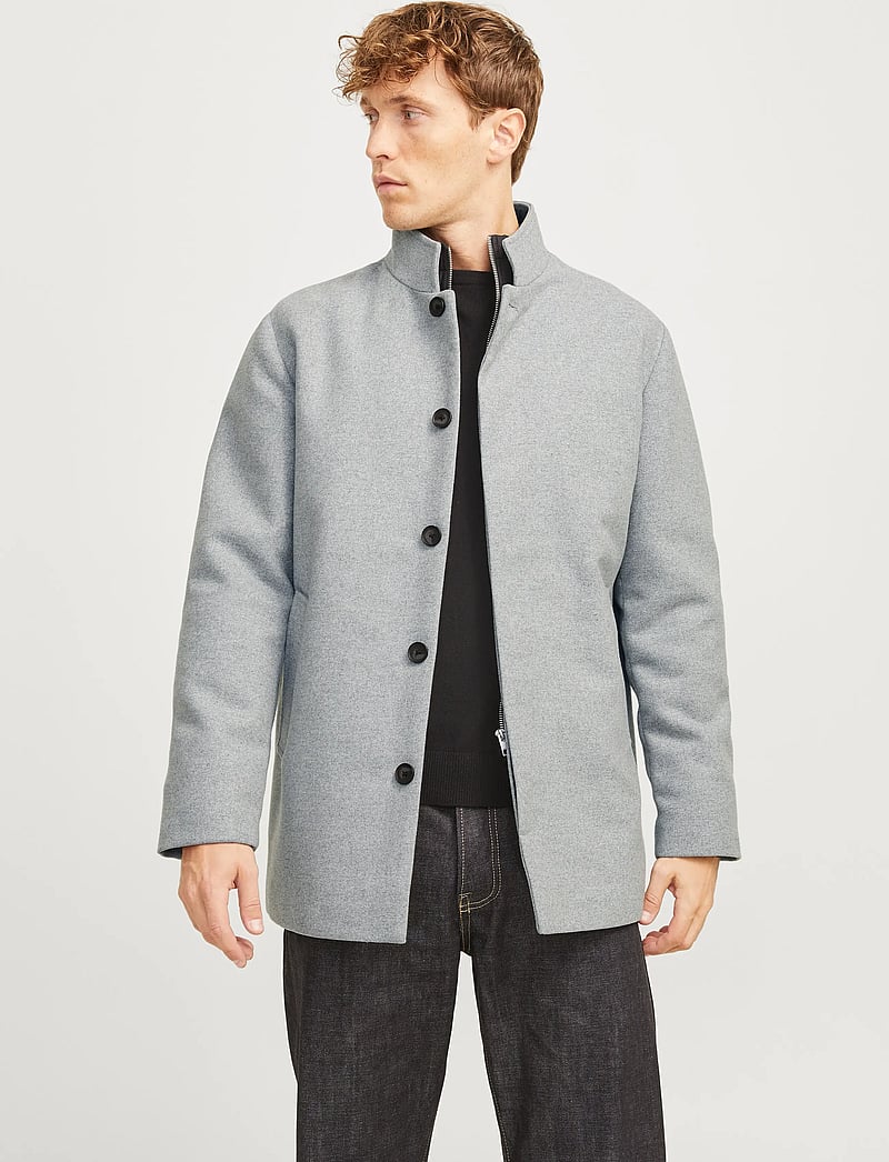 Jack & Jones - JJEHARRISON WOOL BLEND JACKET SN - jacken - light grey melange - 0