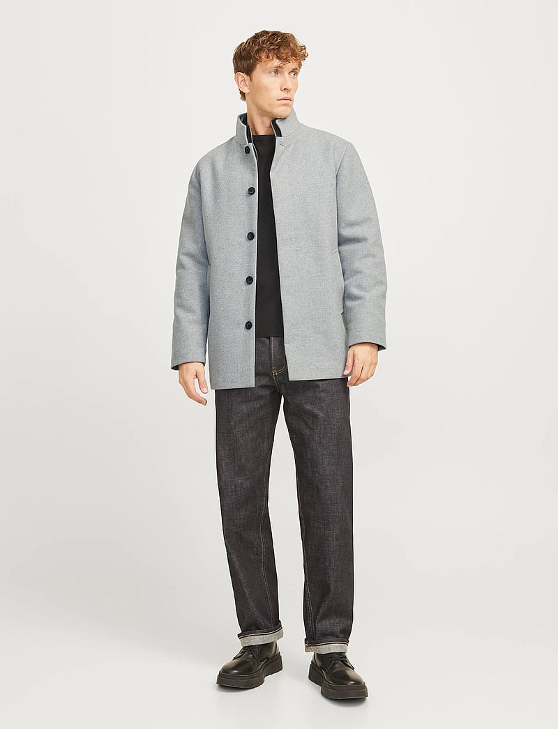 Jack & Jones - JJEHARRISON WOOL BLEND JACKET SN - jacken - light grey melange - 3
