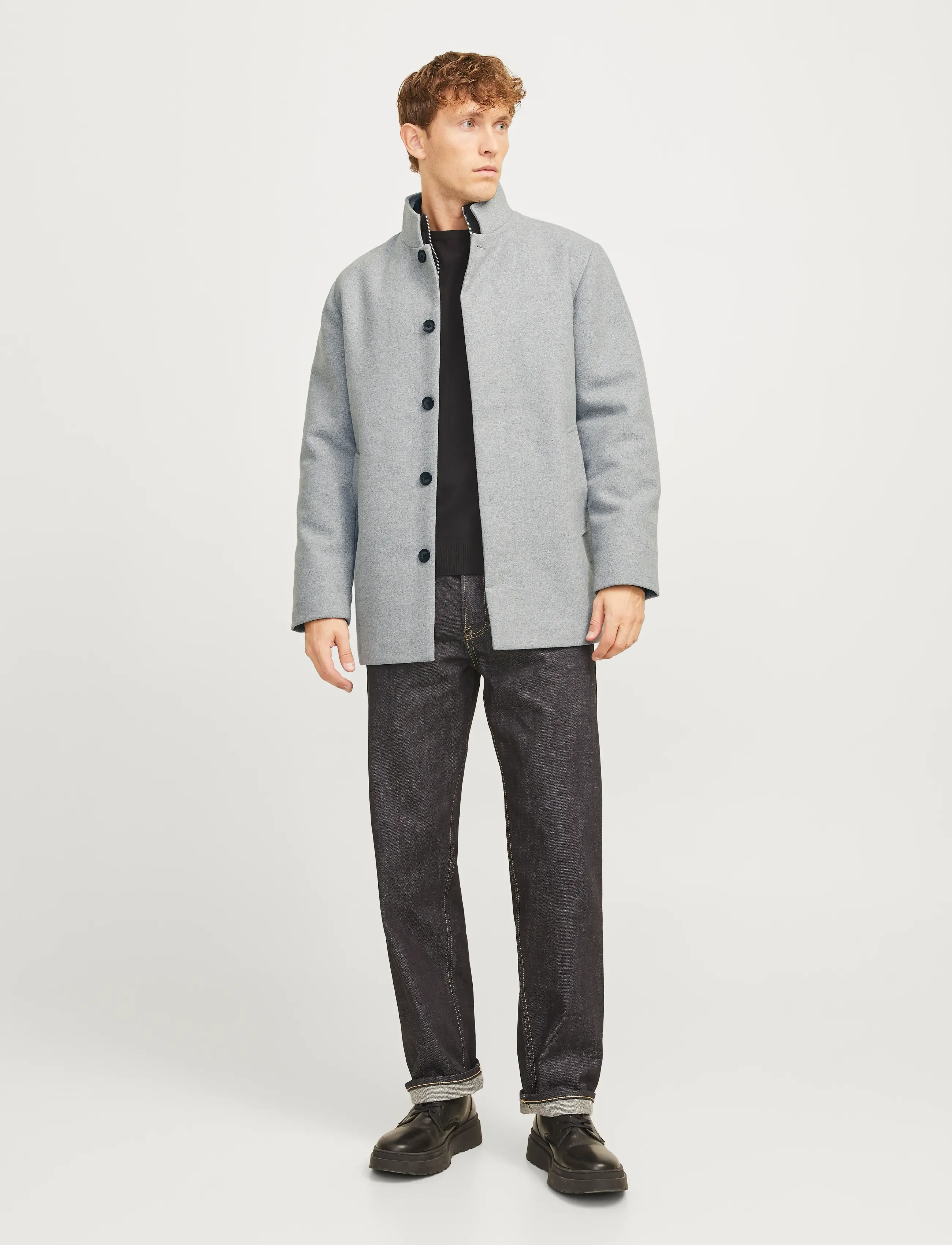 Jack & Jones - JJEHARRISON WOOL BLEND JACKET SN - joped - light grey melange - 3