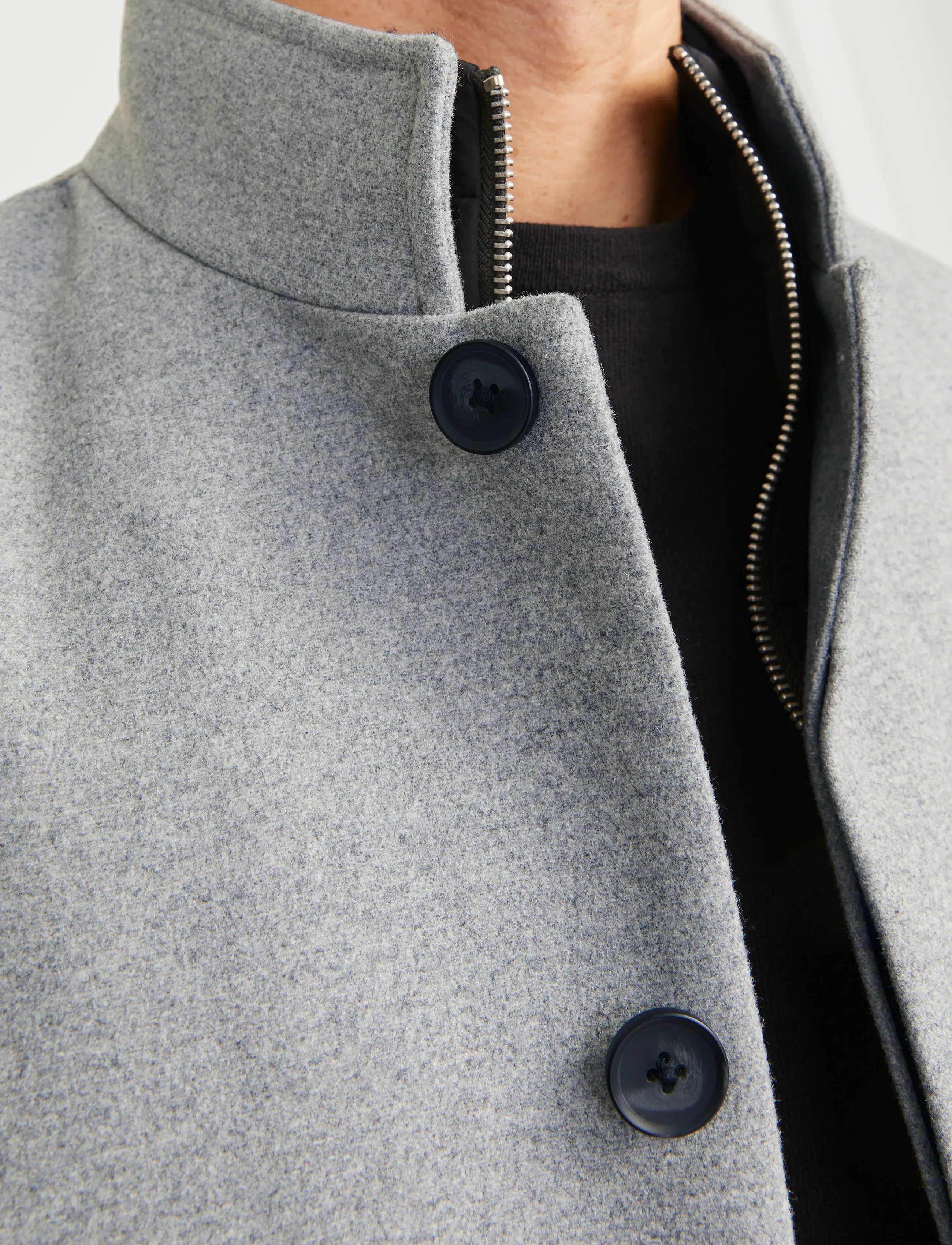 Jack & Jones - JJEHARRISON WOOL BLEND JACKET SN - joped - light grey melange - 4