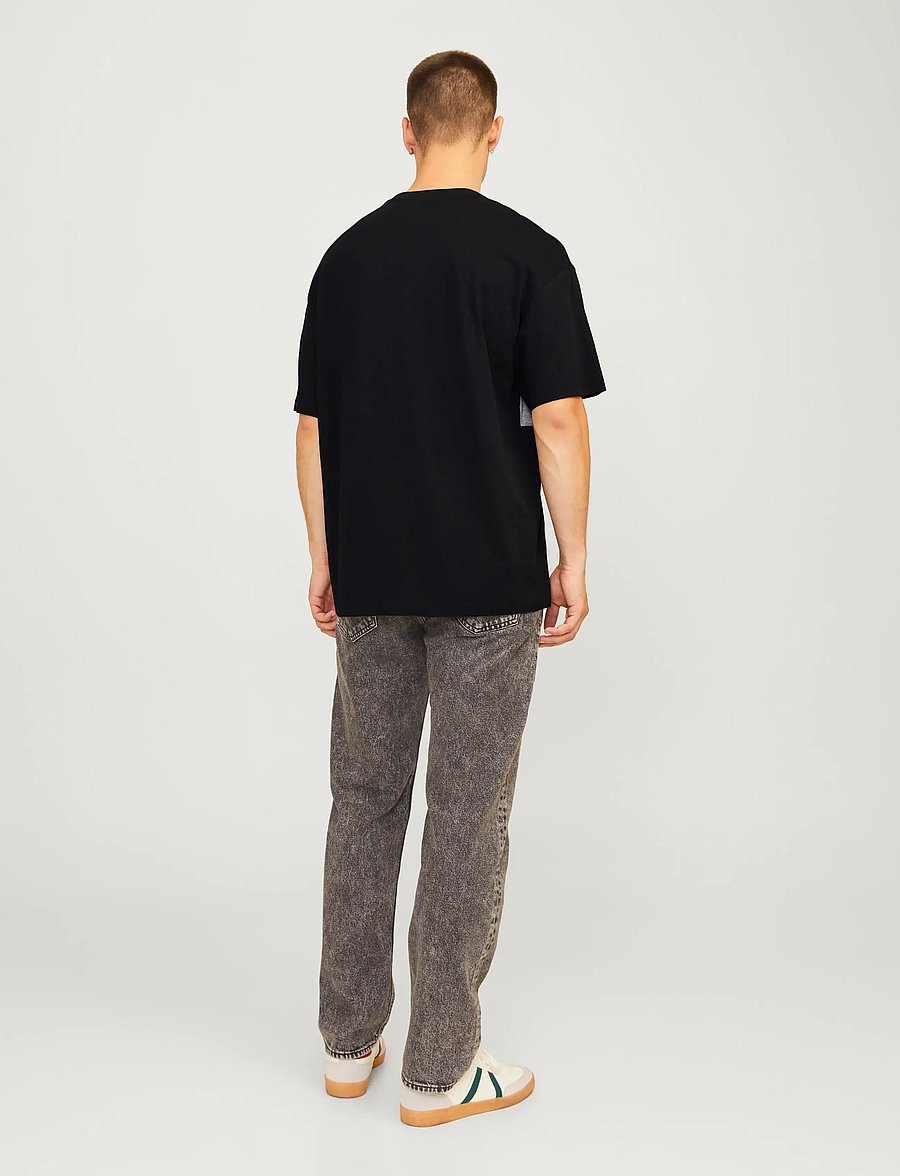 Jack & Jones - JJELEGACY BLOCKING TEE SS O-NECK NOOS - kortärmade t-shirts - black - 2