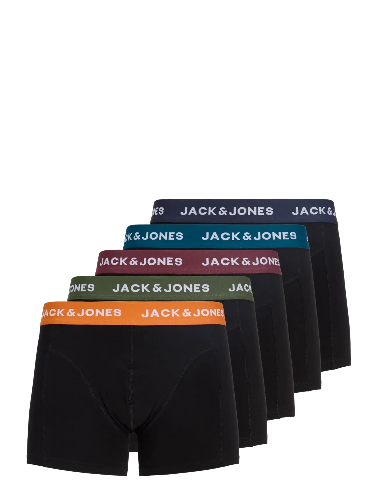 Jack & Jones - JACOLIVER SOLID TRUNKS 5 PACK BOX - black - 1