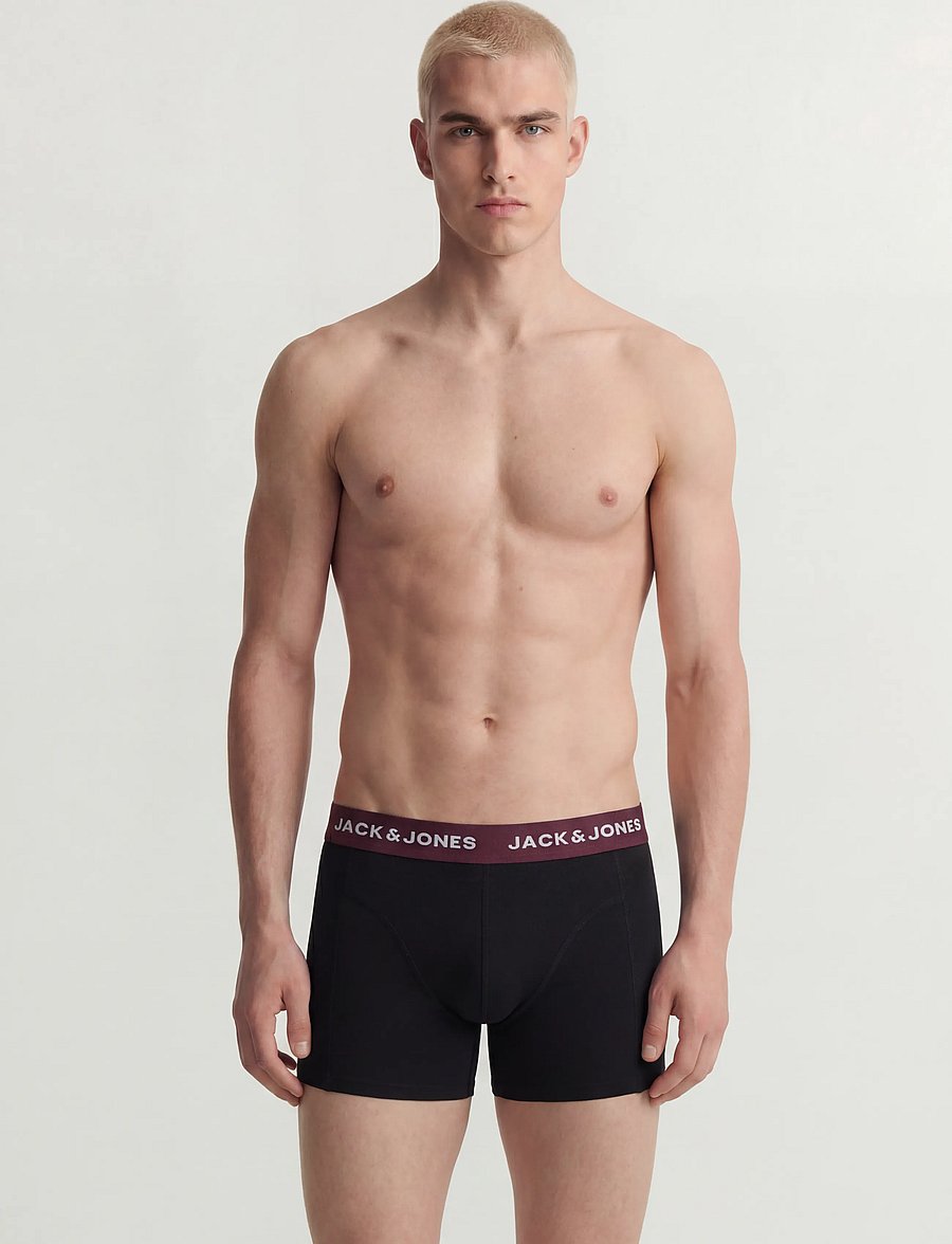 Jack & Jones - JACOLIVER SOLID TRUNKS 5 PACK BOX - black - 5