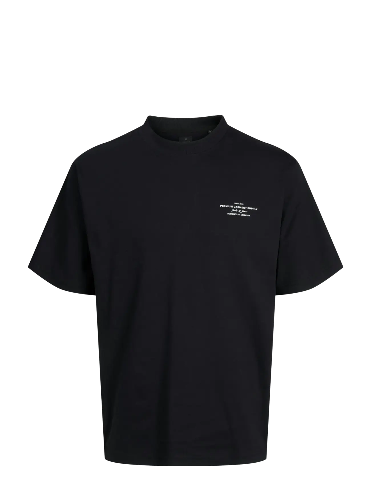 JACK & JONES Jprblachad Branding Ss Crew Neck Tee Sn Schwarz - M - Herren