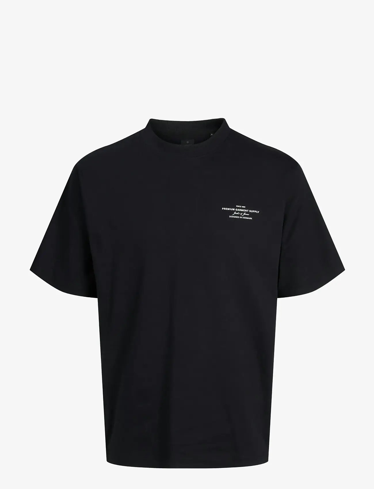 Jack & Jones - JPRBLACHAD BRANDING SS CREW NECK TEE SN - short-sleeved t-shirts - black - 1